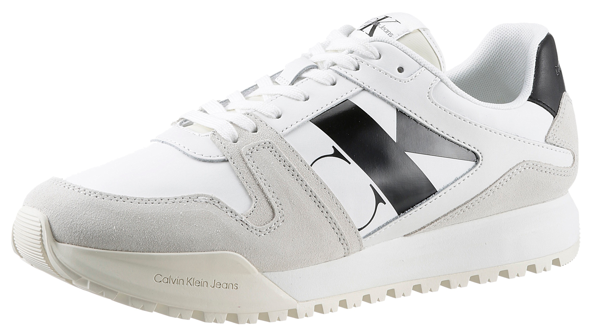 Calvin Klein Jeans Sneaker »TOOTHY RUN LACEUP LOW LTH MIX« mit Kontrastdetails