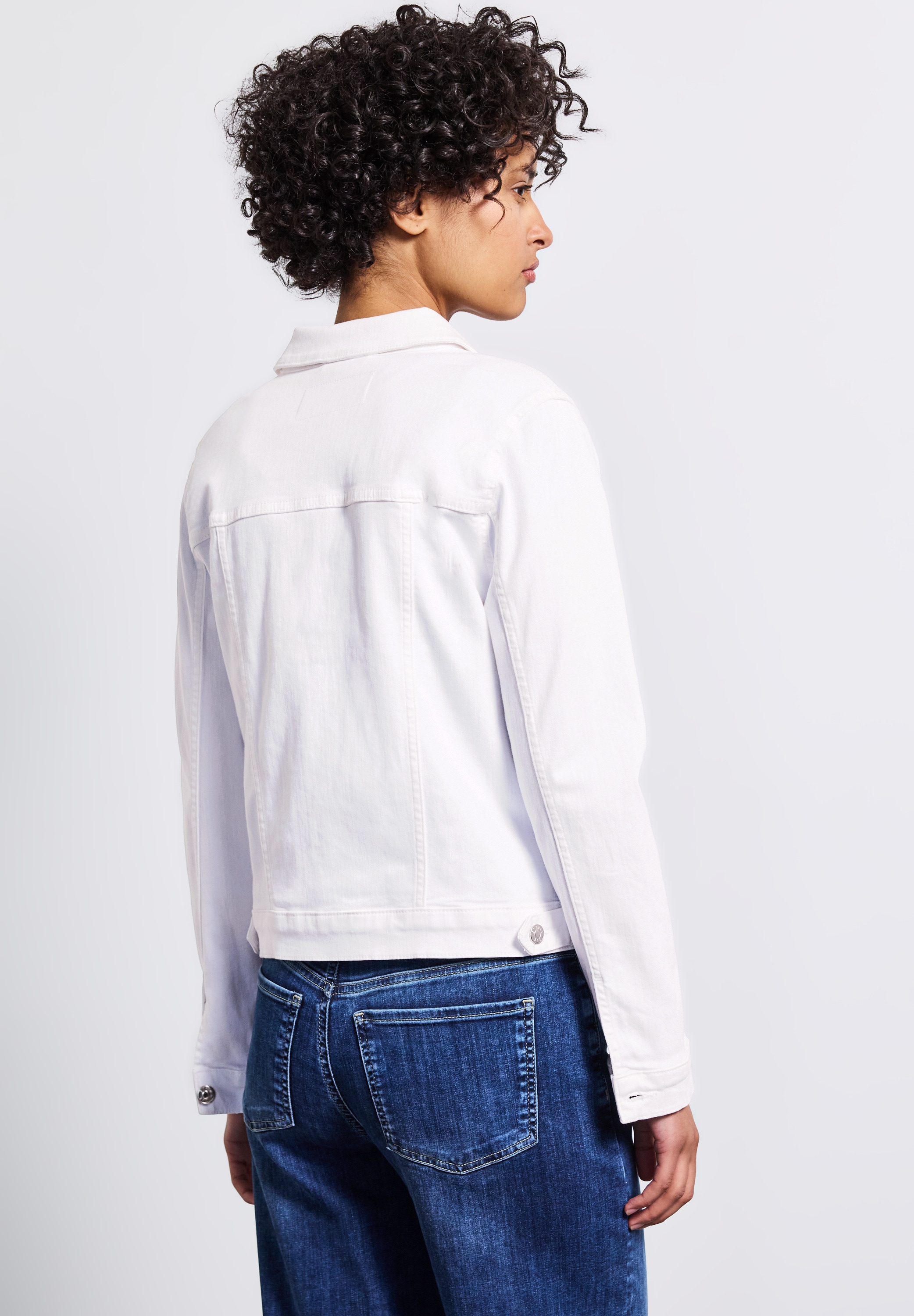 STREET ONE Jeansjacke, ohne Kapuze, aus softem Materialmix