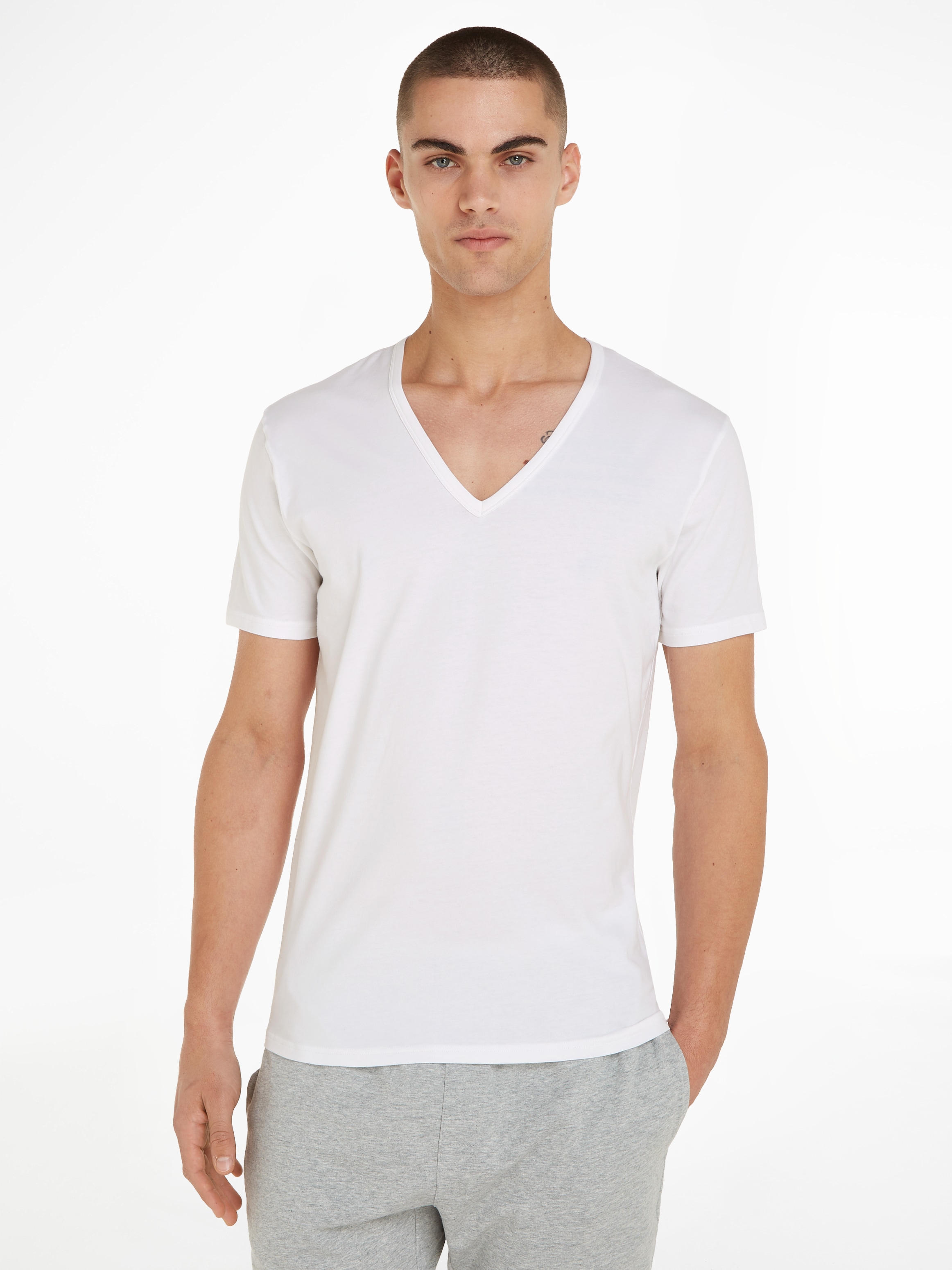 Calvin Klein 2er-Set T-Shirt in weiss günstig online kaufen