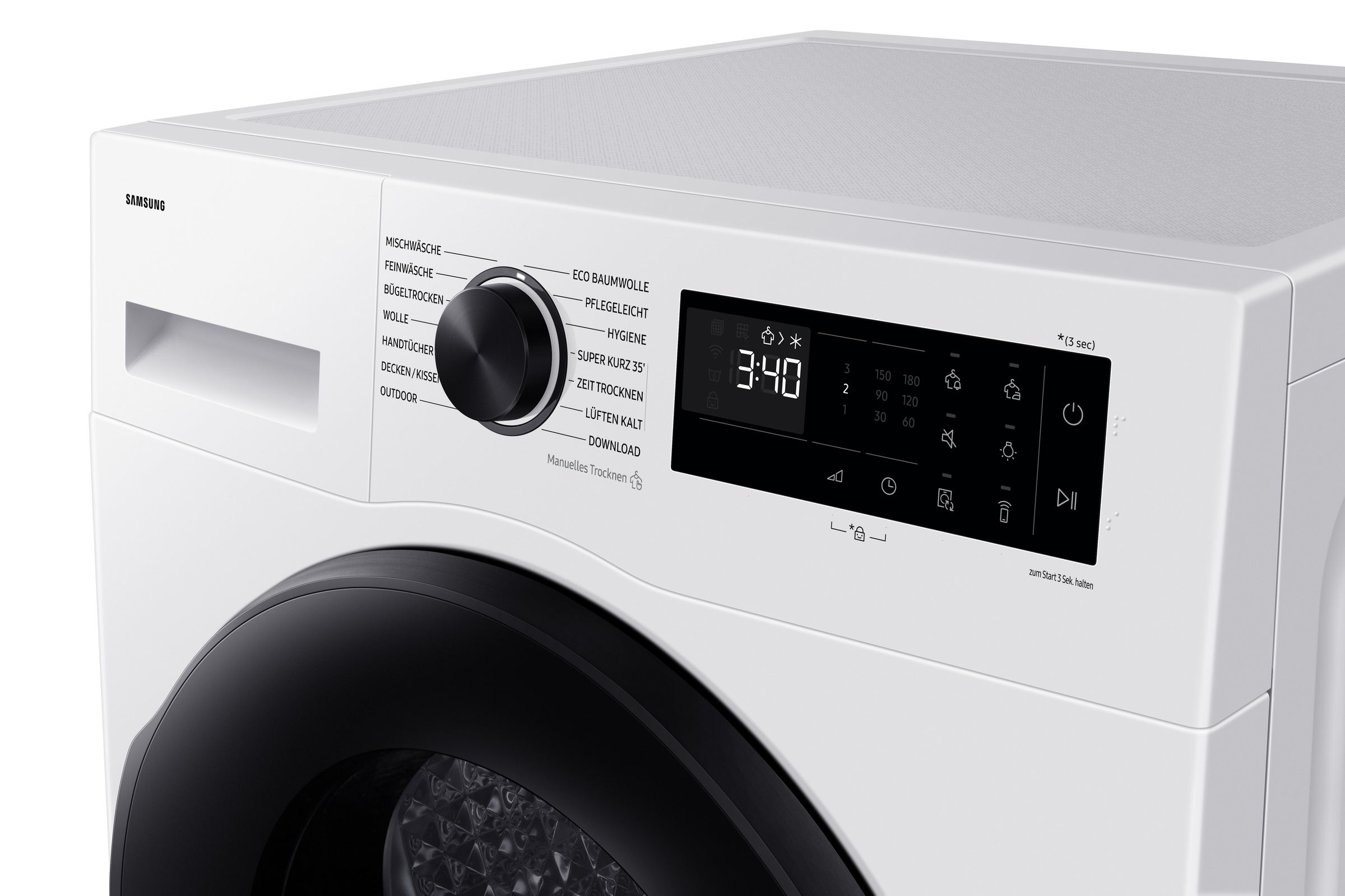 Samsung Wärmepumpentrockner »DV9EDG52A0AEEG«, DV5000D, 9 kg, Optimal Dry ‑ Intelligent Trocknen mit Sensoren