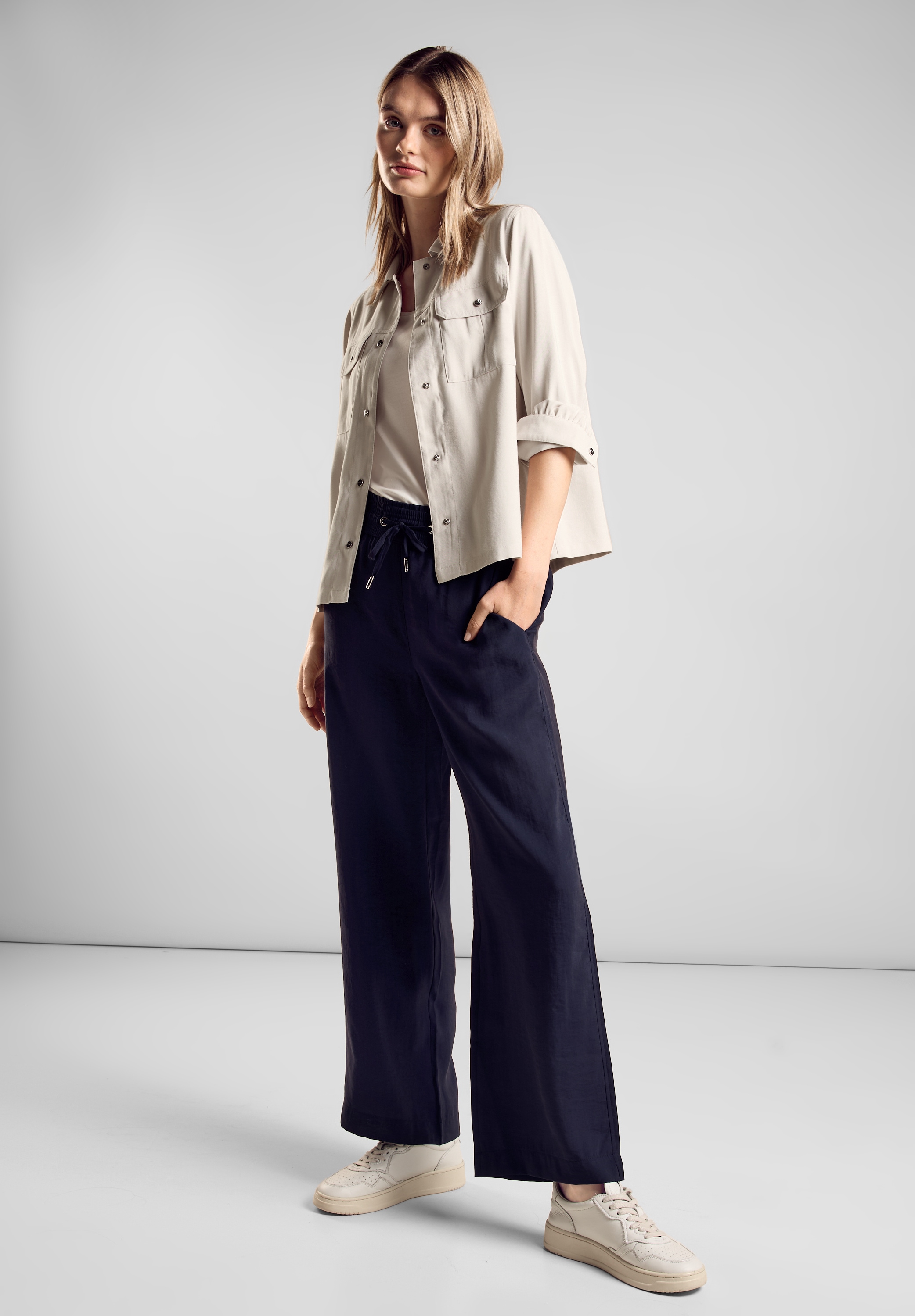 STREET ONE Blouson, ohne Kapuze, in angenehmen Materialmix