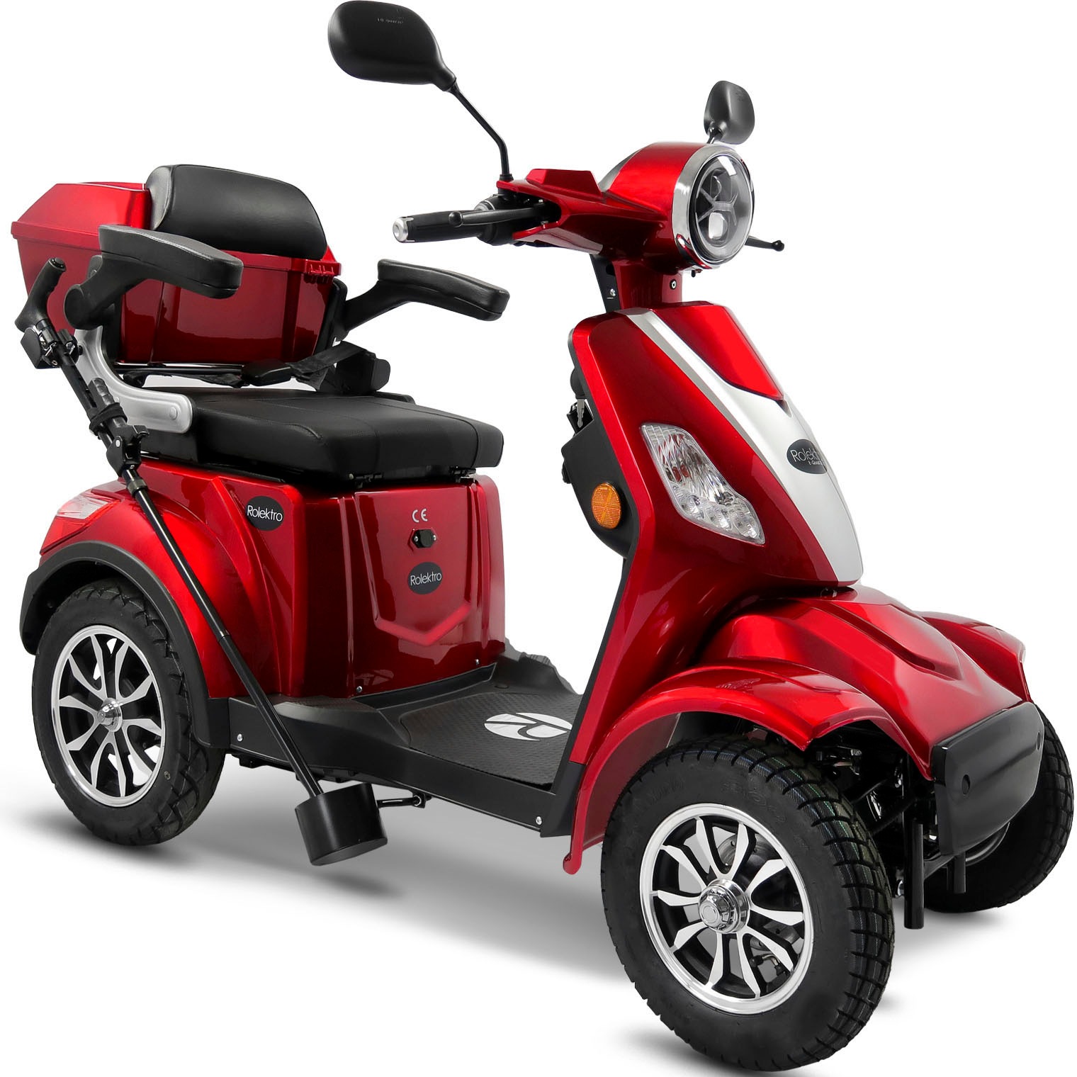 ROLEKTRO Elektromobil "Rolektro E-Quad 25 V.3, Lithium Akku", B:84cm H:118cm L:156cm, rot, Elektromobile