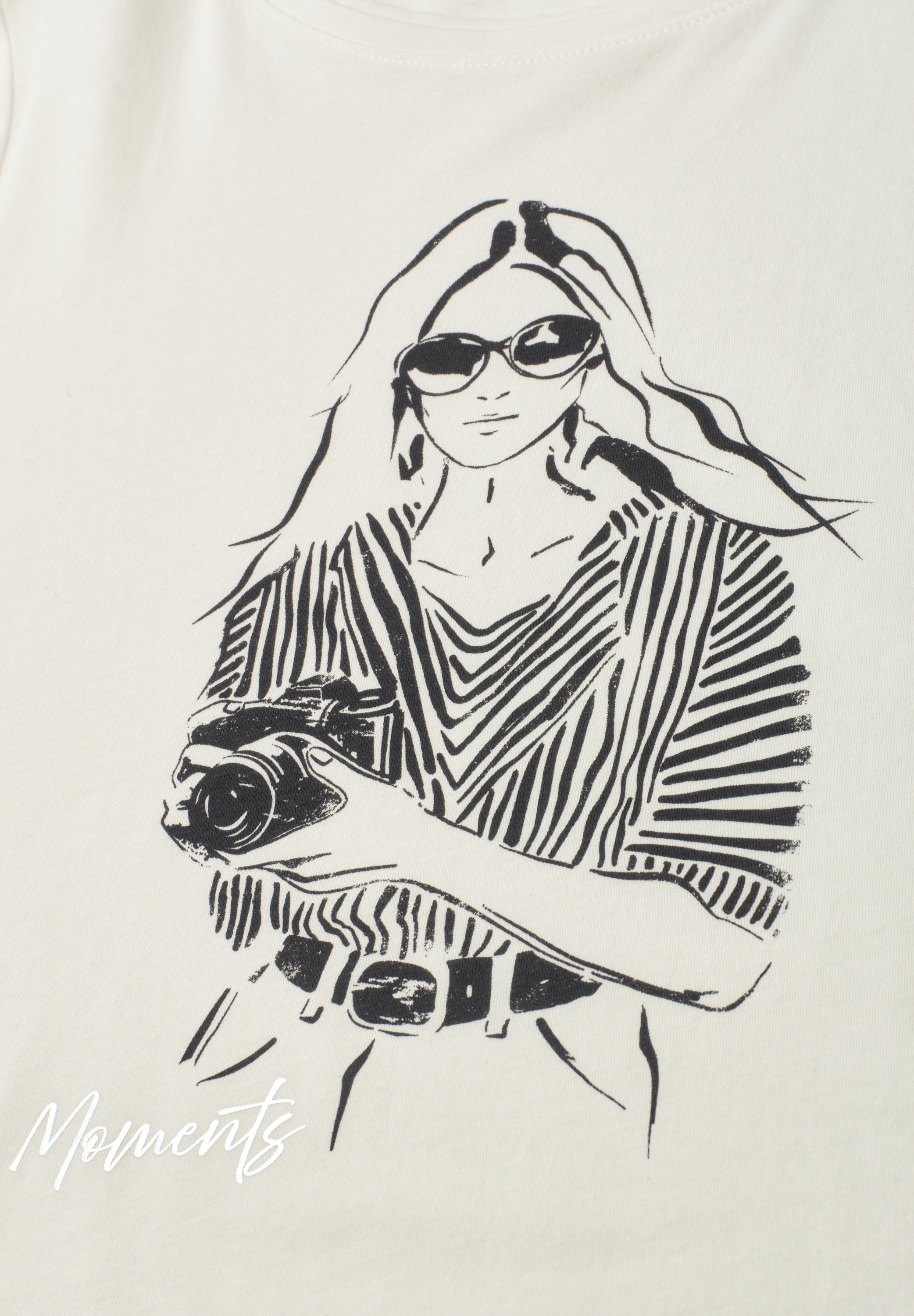 STREET ONE Print-Shirt aus softem Materialmix