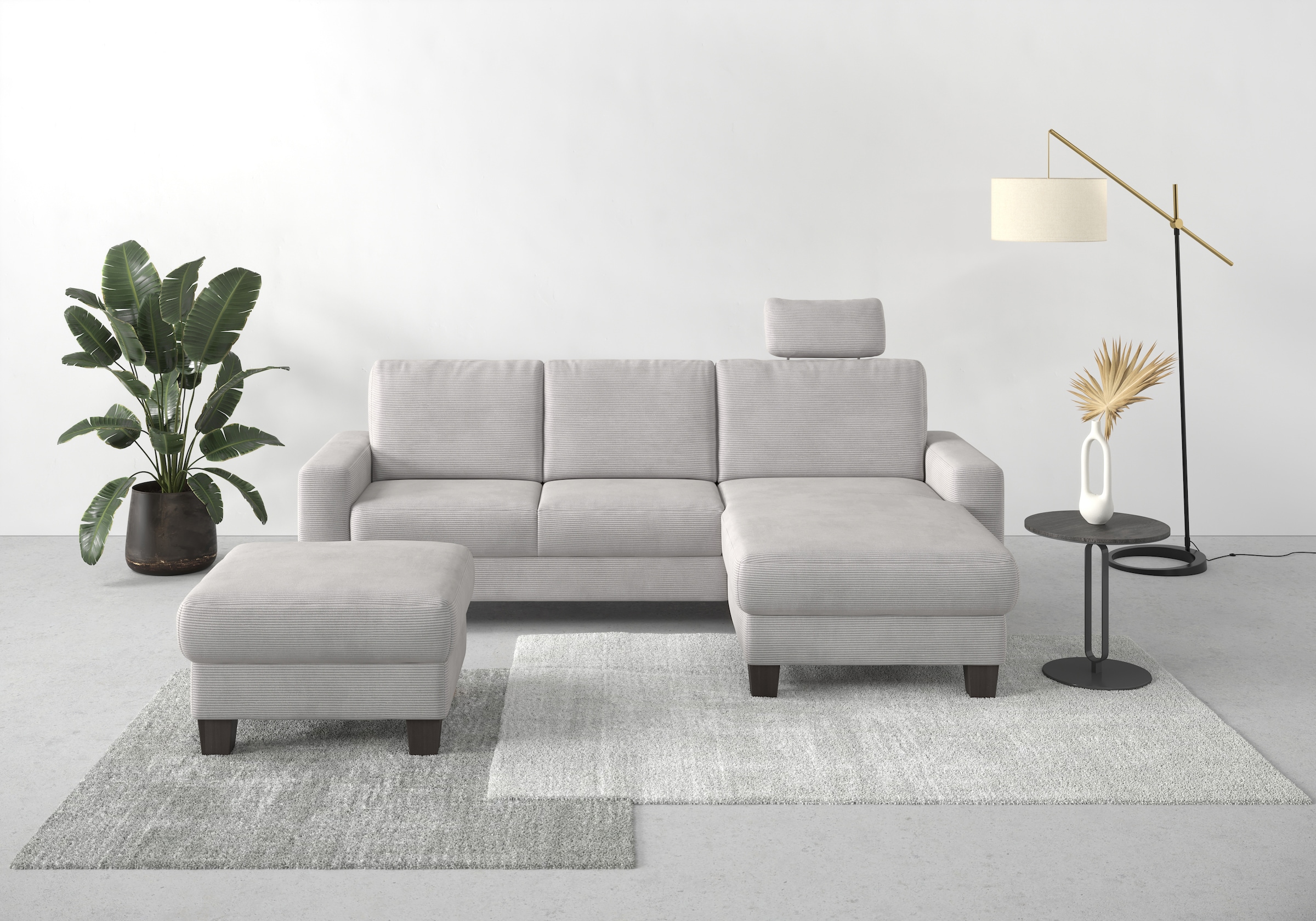 Home affaire Ecksofa "Summer L-Form", mit Recamiere, mit oder ohne Bettfunk günstig online kaufen