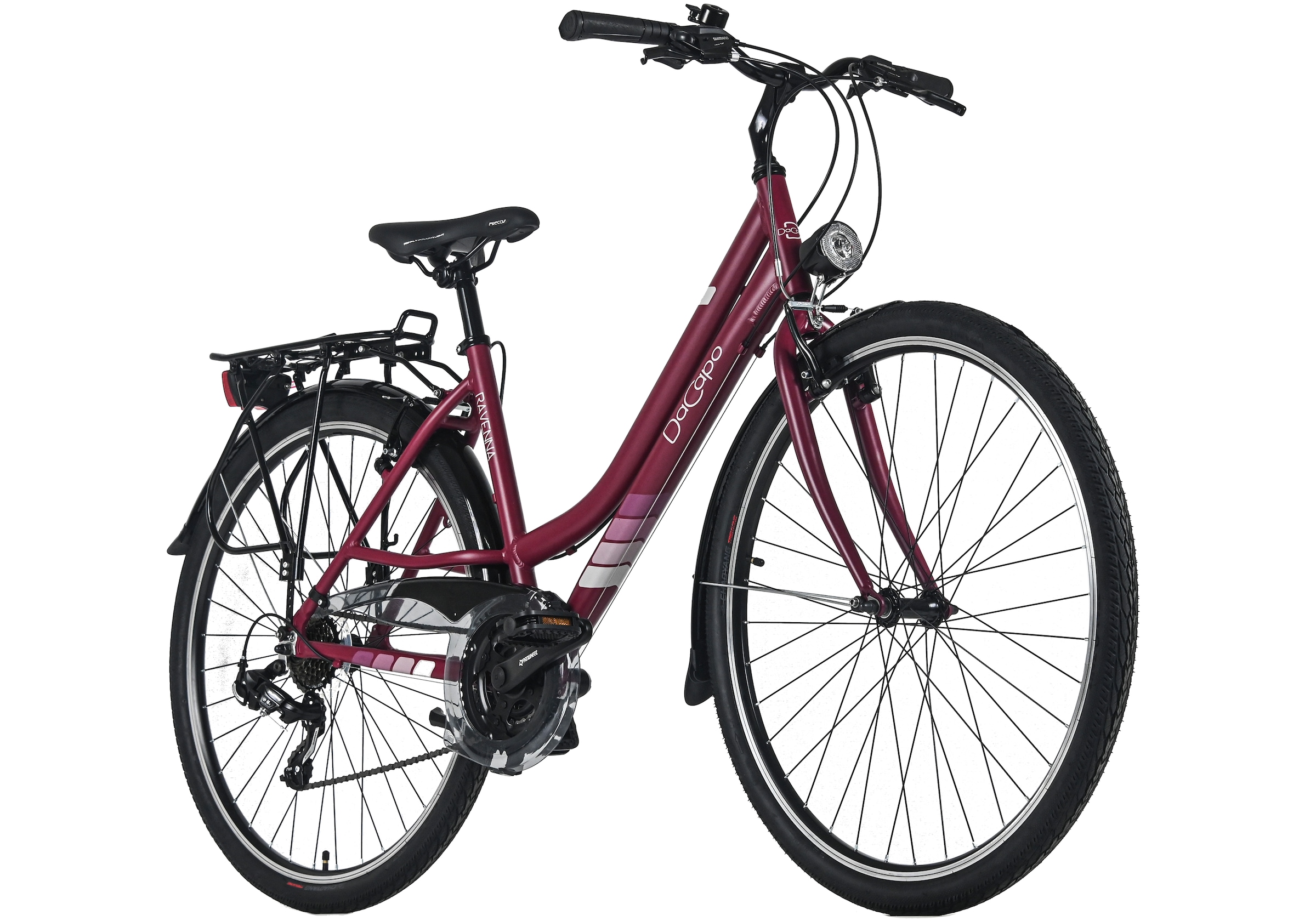 Dacapo Trekkingrad »Damen 28'' Ravenna 50 Rot  21 Gänge RH 48 cm« 21 Gang Shimano Tourney Schaltwerk Kettenschaltung