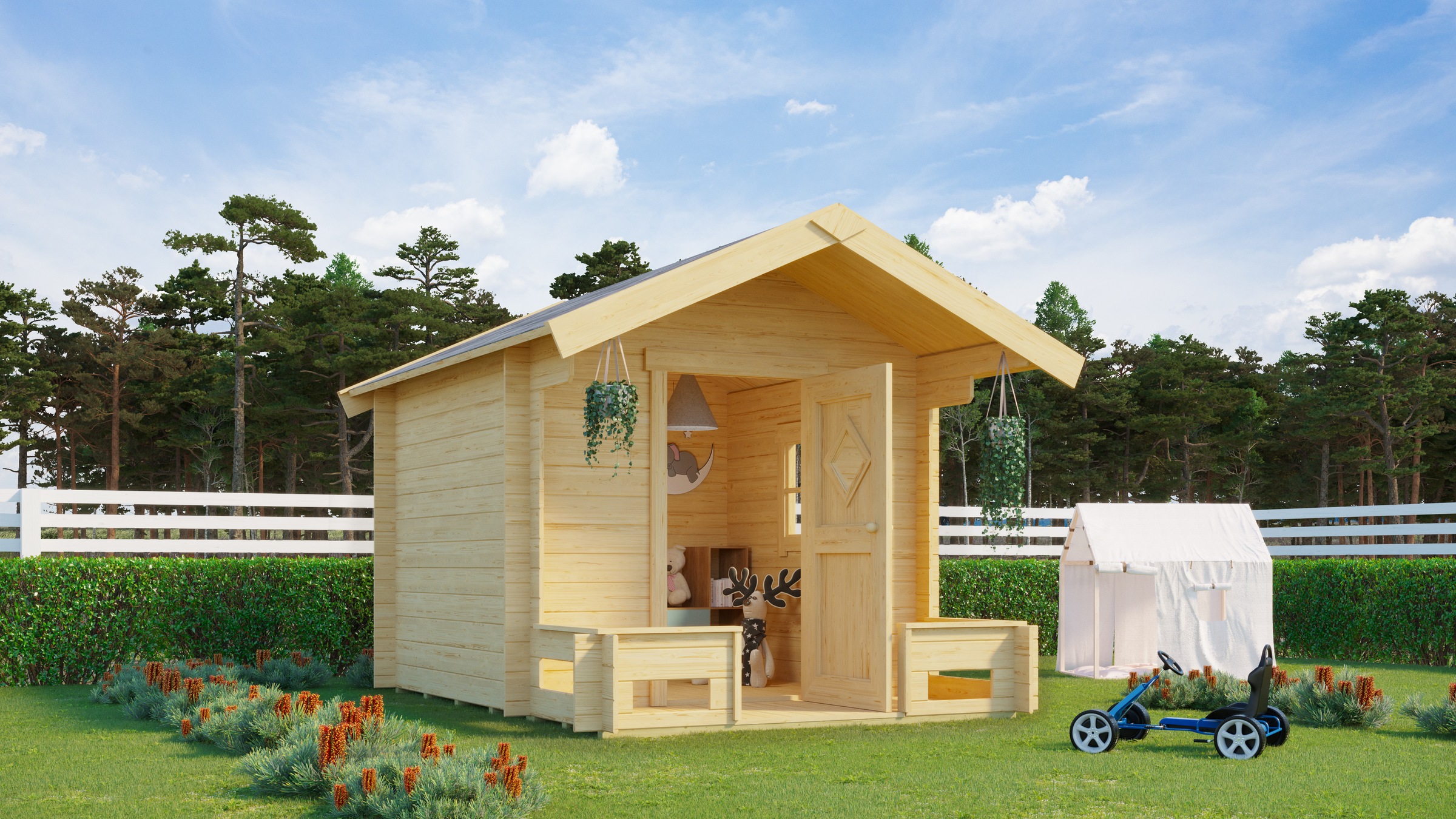 Nordic Holz Spielhaus "PINOCCHIO" BxTxH: 219x270x188 cm