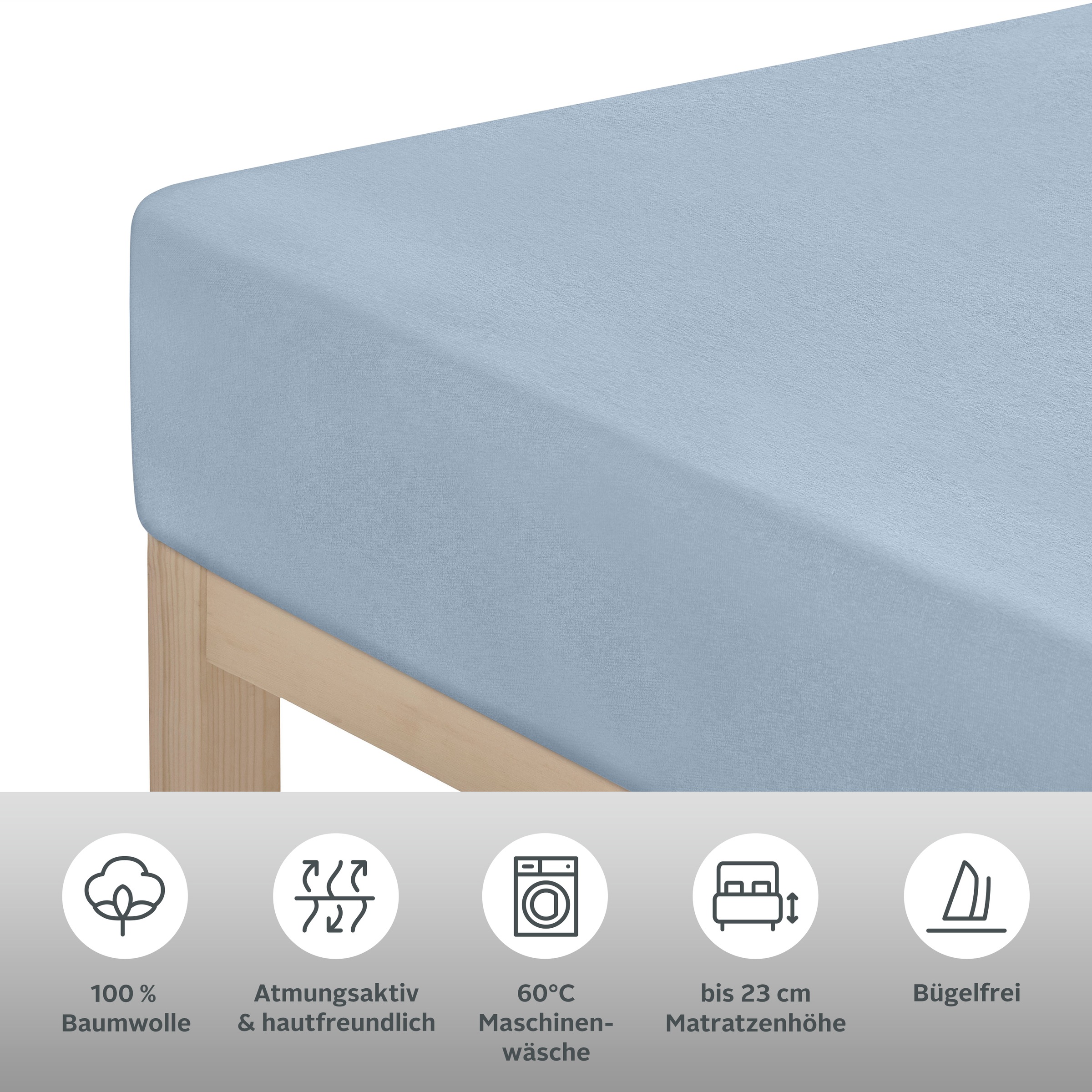 andas Spannbettlaken "Greta in Gr. 90x200, 140x200 oder 180x200 cm" Premium günstig online kaufen