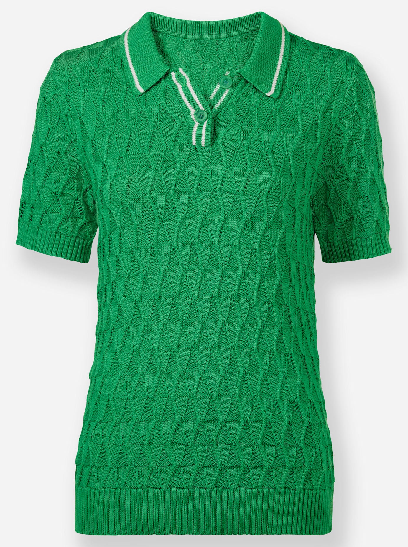 heine Ajourpullover »Polopullover«