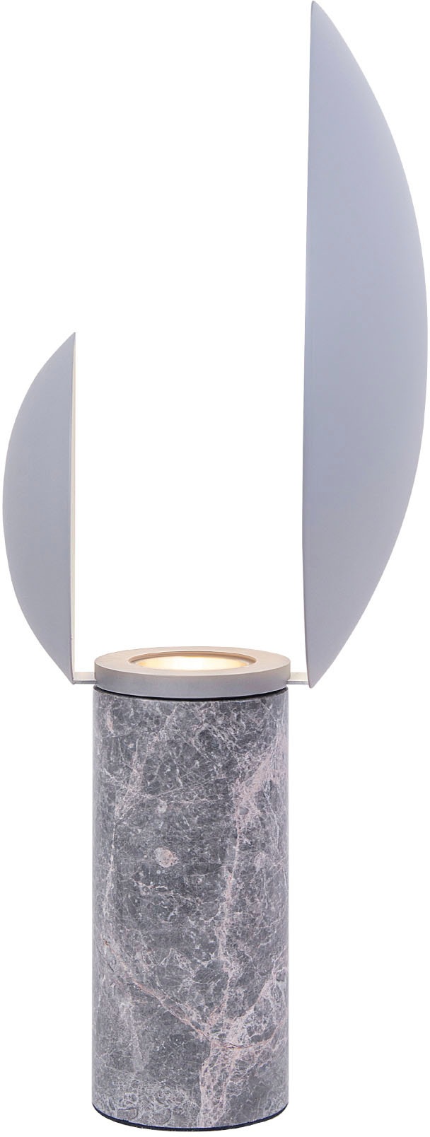 design for the people Tischleuchte »Caché«, Leuchtmittel GU10 | ohne Leuchtmittel, Skulpturales Design, eleganter Materialmix aus Metall und Marmor
