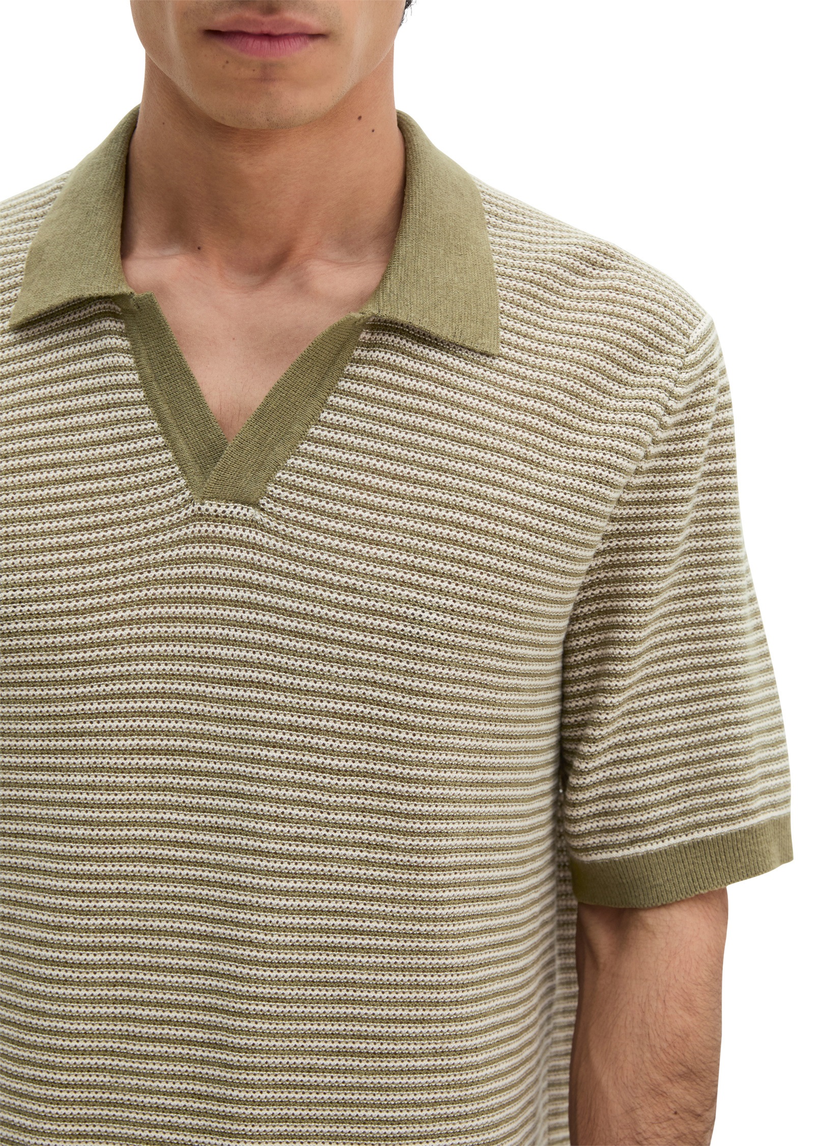 Marc O'Polo Poloshirt »aus Bio-Baumwolle und Leinen«