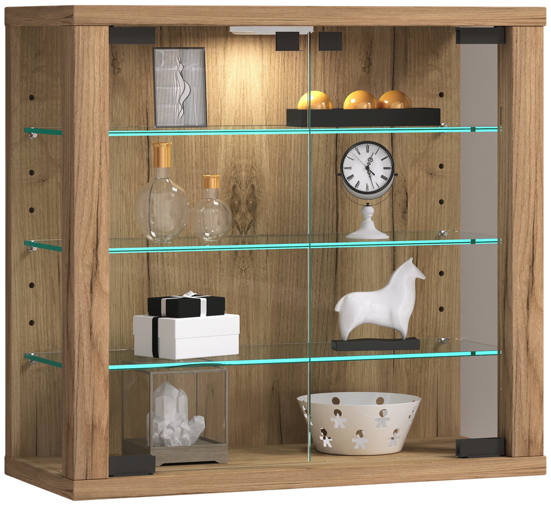 VCM Wandregal, Wandvitrine "Vitrosa S" mit ESG-Sicherheitsglas, Maße: H. 40 günstig online kaufen