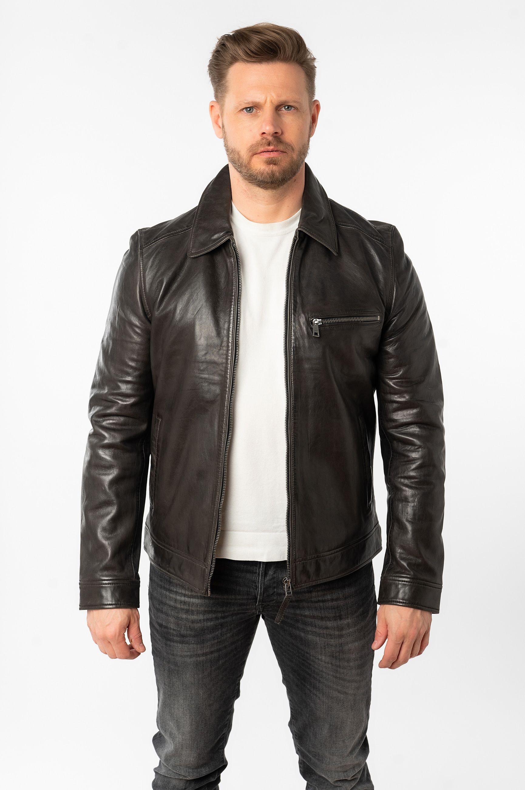 Mauritius Lederjacke "MMBerink" mit Umlegekragen günstig online kaufen