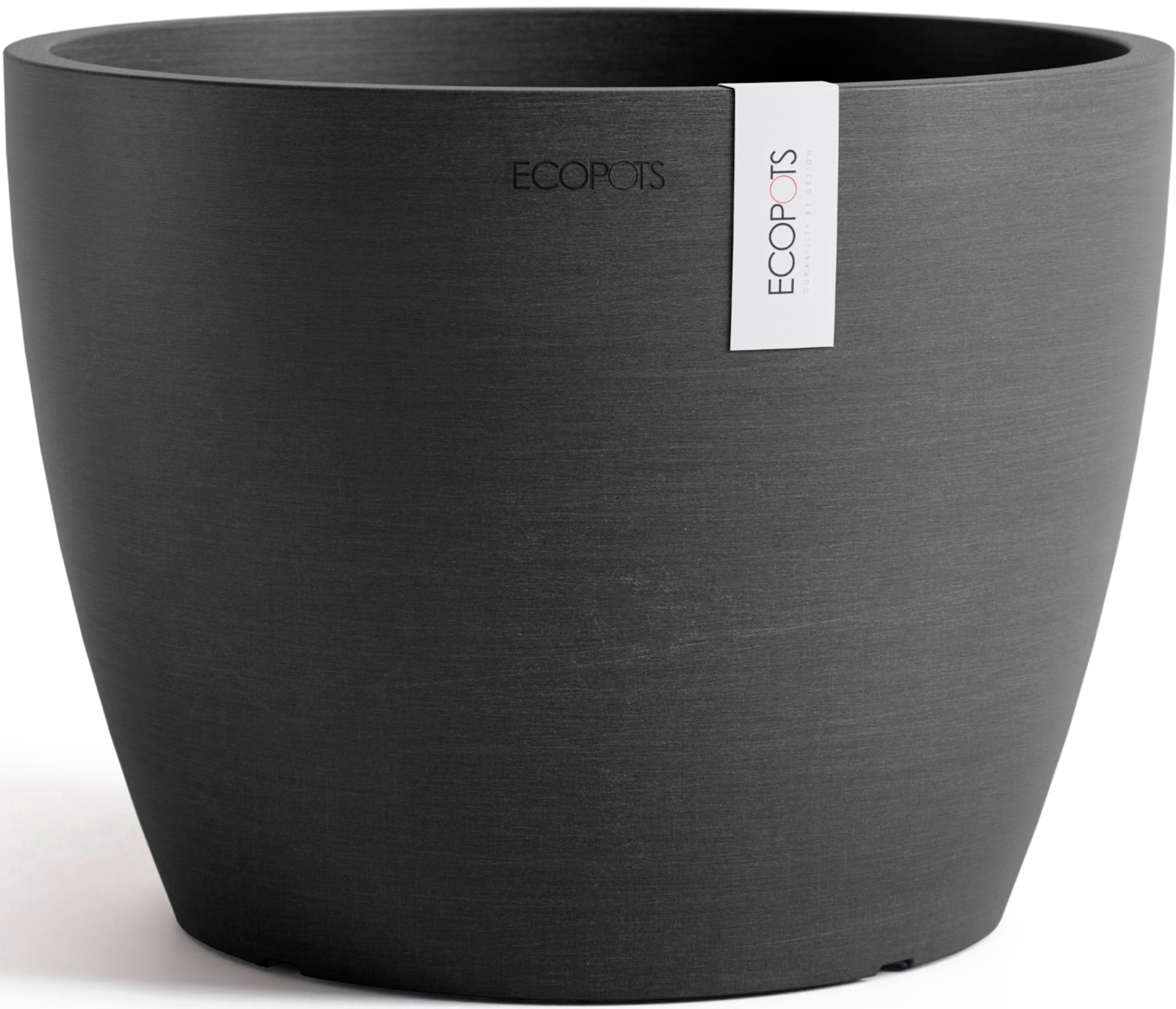 ECOPOTS Blumentopf »Stockholm 24 Dunkelgrau«, für innen und außen: frostsicher, bruchsicher und lichtbeständig