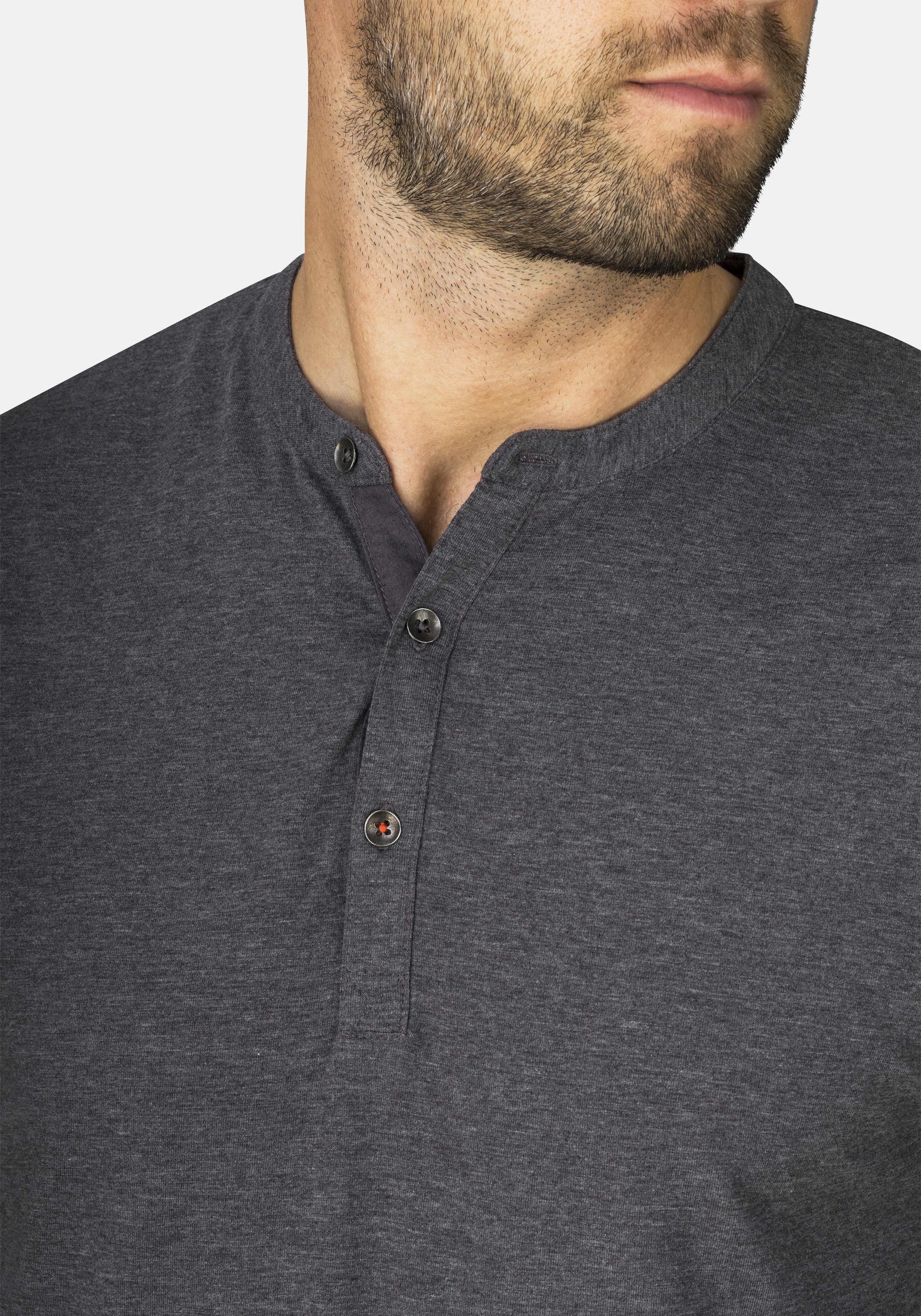 HERO by John Medoox Businessshirt »Workwear Longsleeve Henley-Shirt«, Longsleeve Henley-Shirt Funktionsqualitätfür Herren