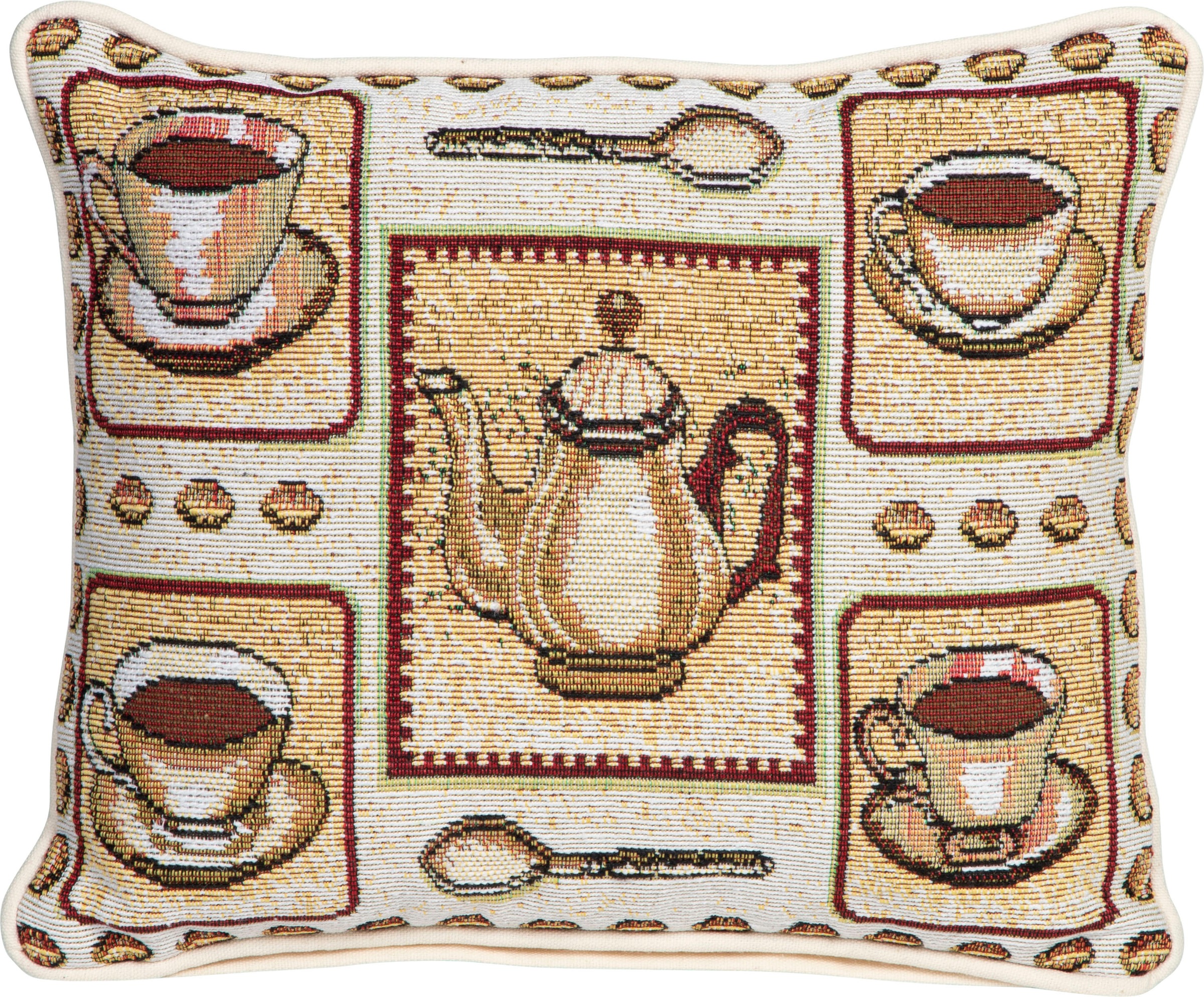 SPRÜGEL Dekokissen "Kaffeepause" mit Kaffetassen günstig online kaufen