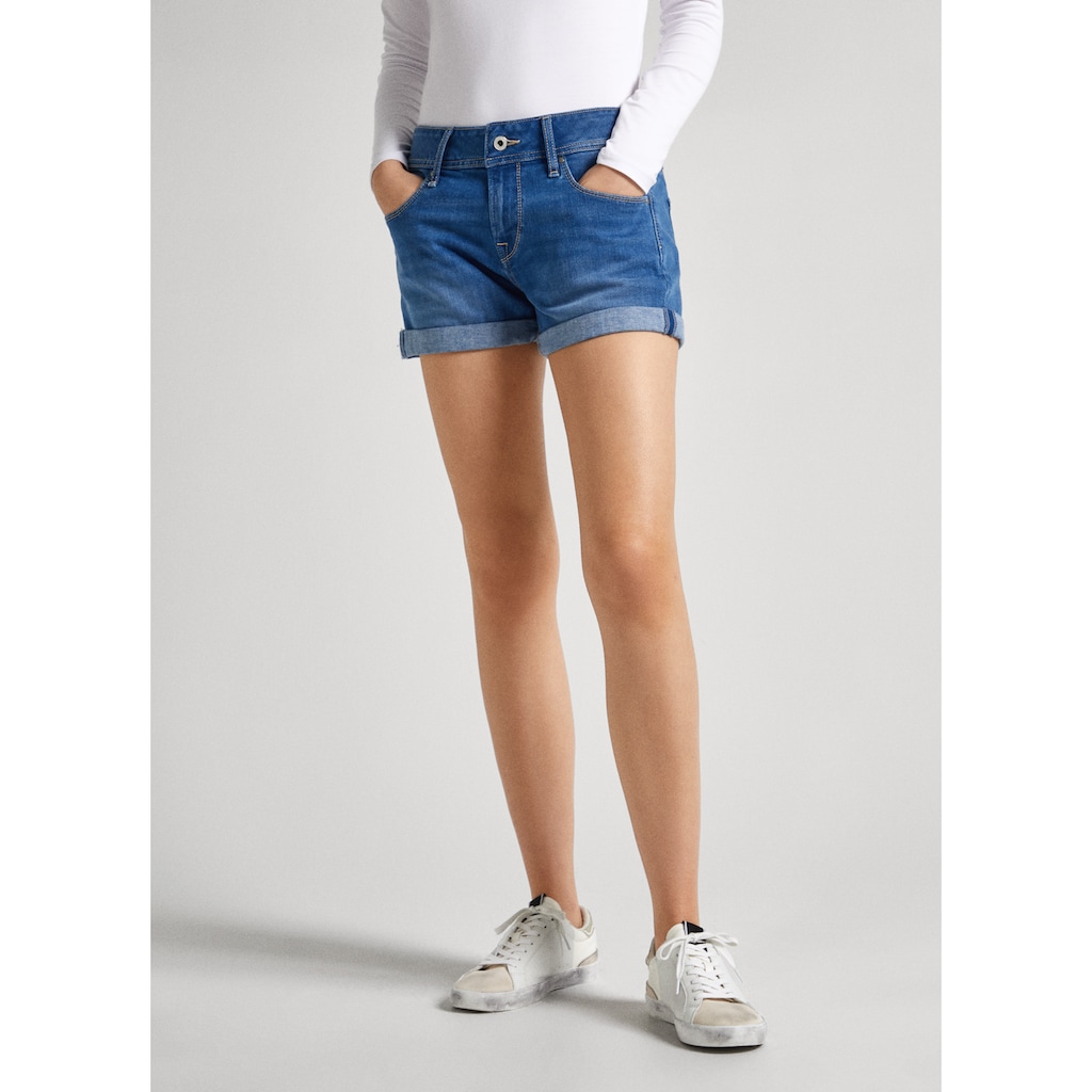 Pepe Jeans Jeansshorts, mit Umschlagsaum