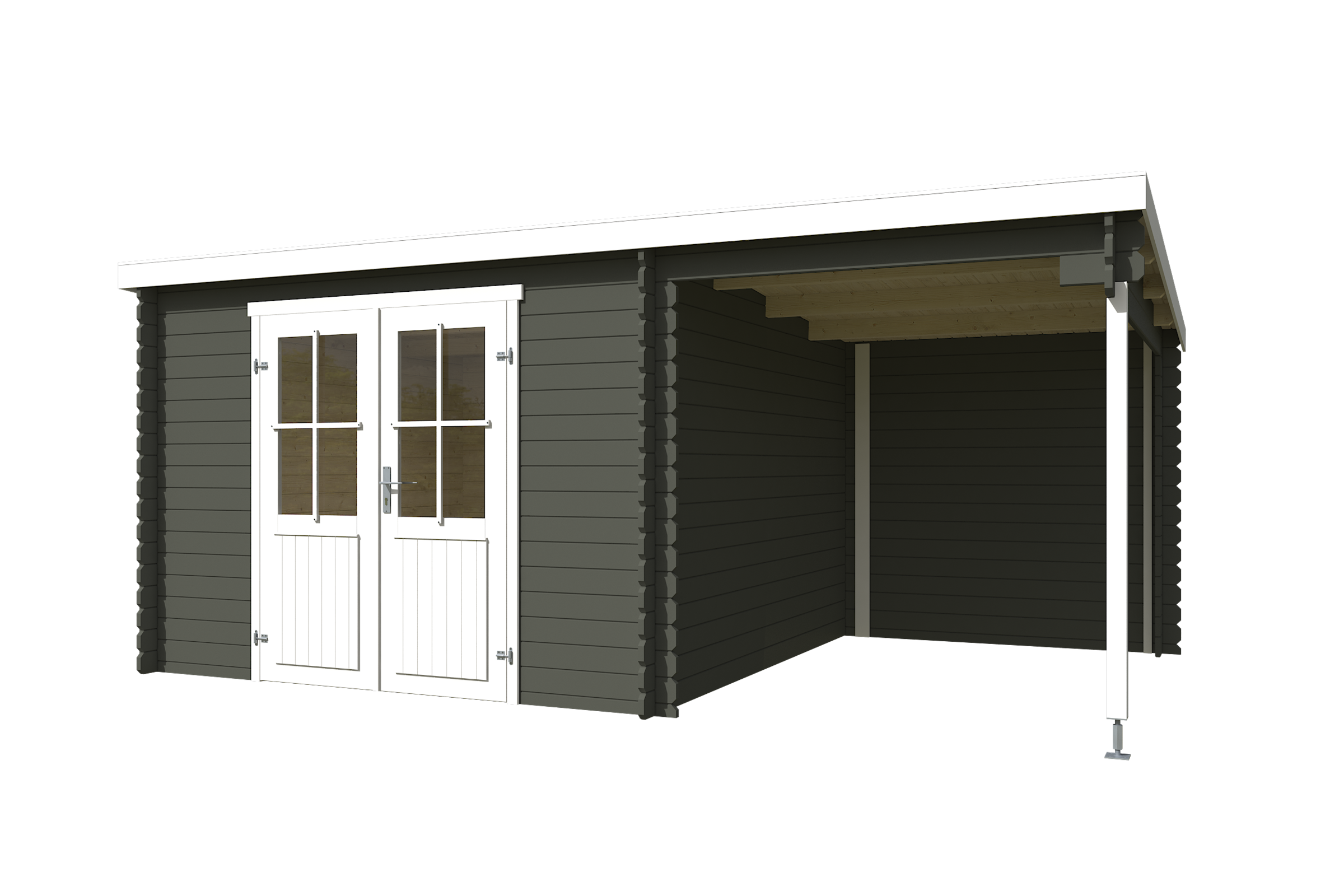Nordic Holz Gartenhaus "Tampa", (Unterstand inkl. Rückwand) günstig online kaufen