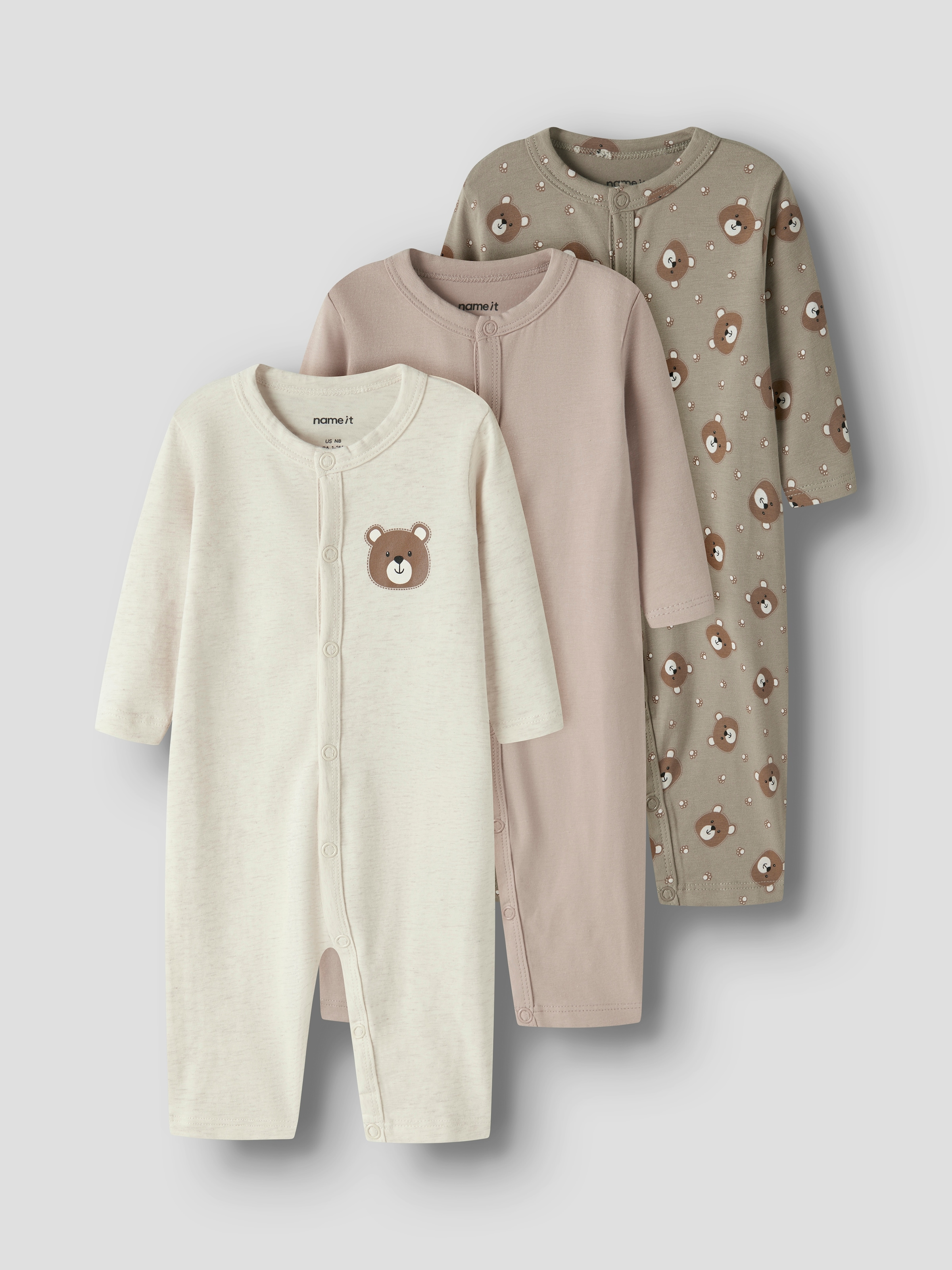 Name It Schlafoverall »NBNNIGHTSUIT 3P AOP NOOS«, 3 Stk.
