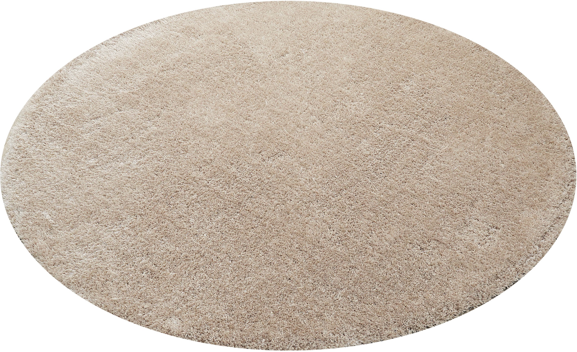 Bruno Banani Hochflor-Teppich »Dana Teppich, Kundenliebling«, rund, 30 mm Höhe, unifarben, Mikrofaser Teppiche, Wohnzimmer, Schlafzimmer, Esszimmer