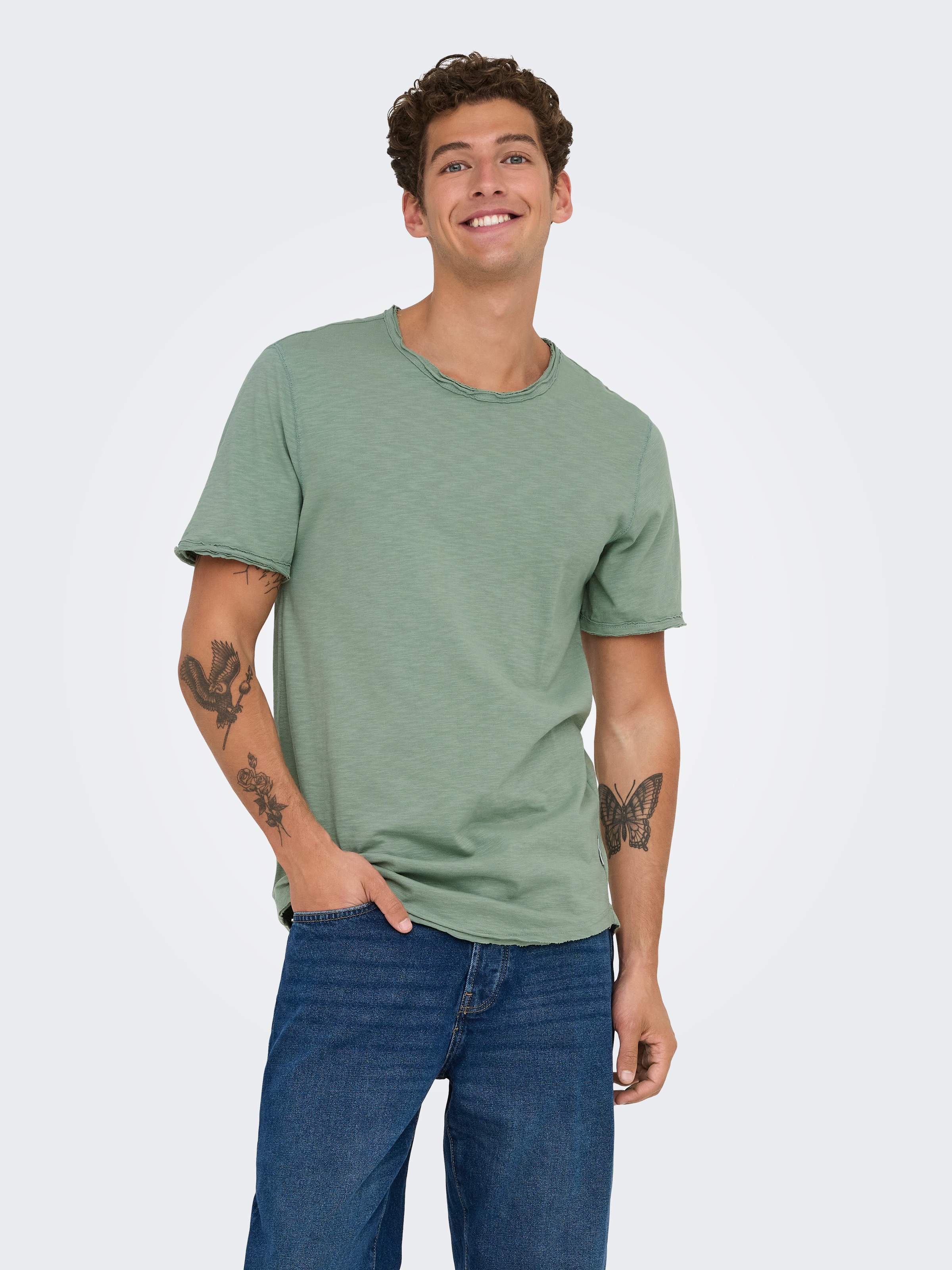 ONLY & SONS "ONSBENNE LONGY SS TEE NF 7822 NOOS" günstig online kaufen