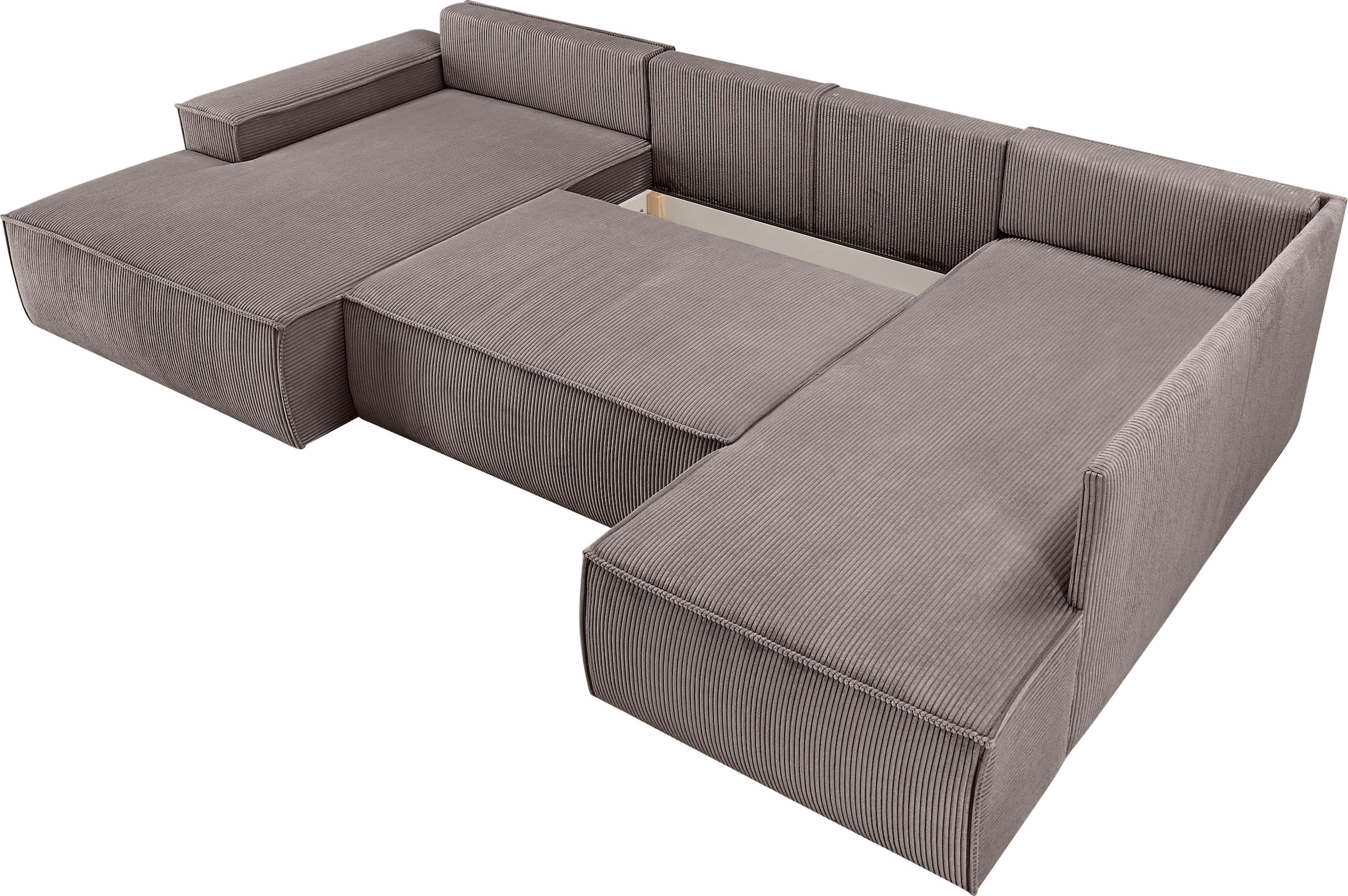 Home affaire Wohnlandschaft »SHERWOOD 329 cm, U-Form, Schlafsofa,«