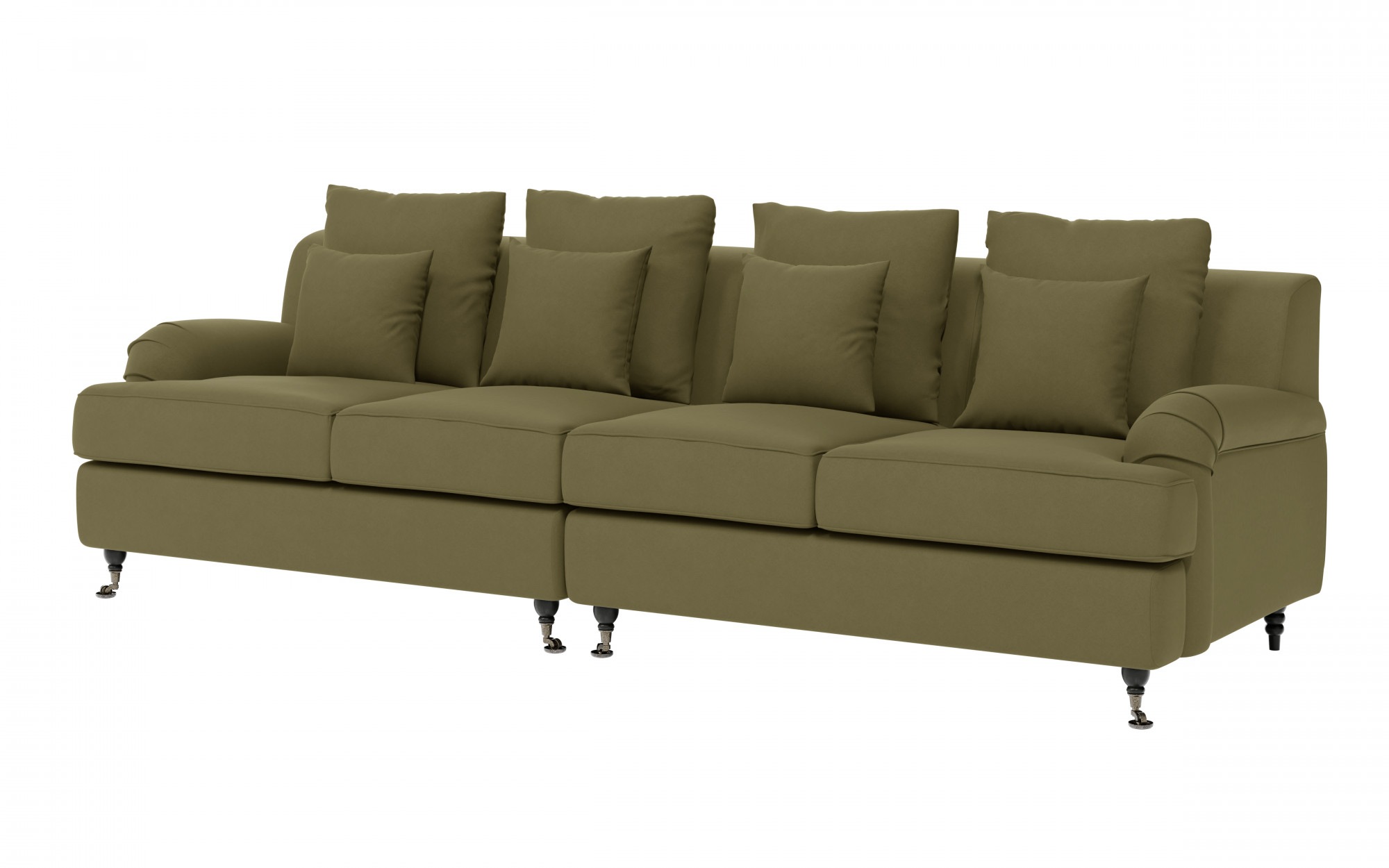 Home affaire Big-Sofa »NORIN«, zwei Fußarten: vorne - Rollen, hinten - Holzfüße