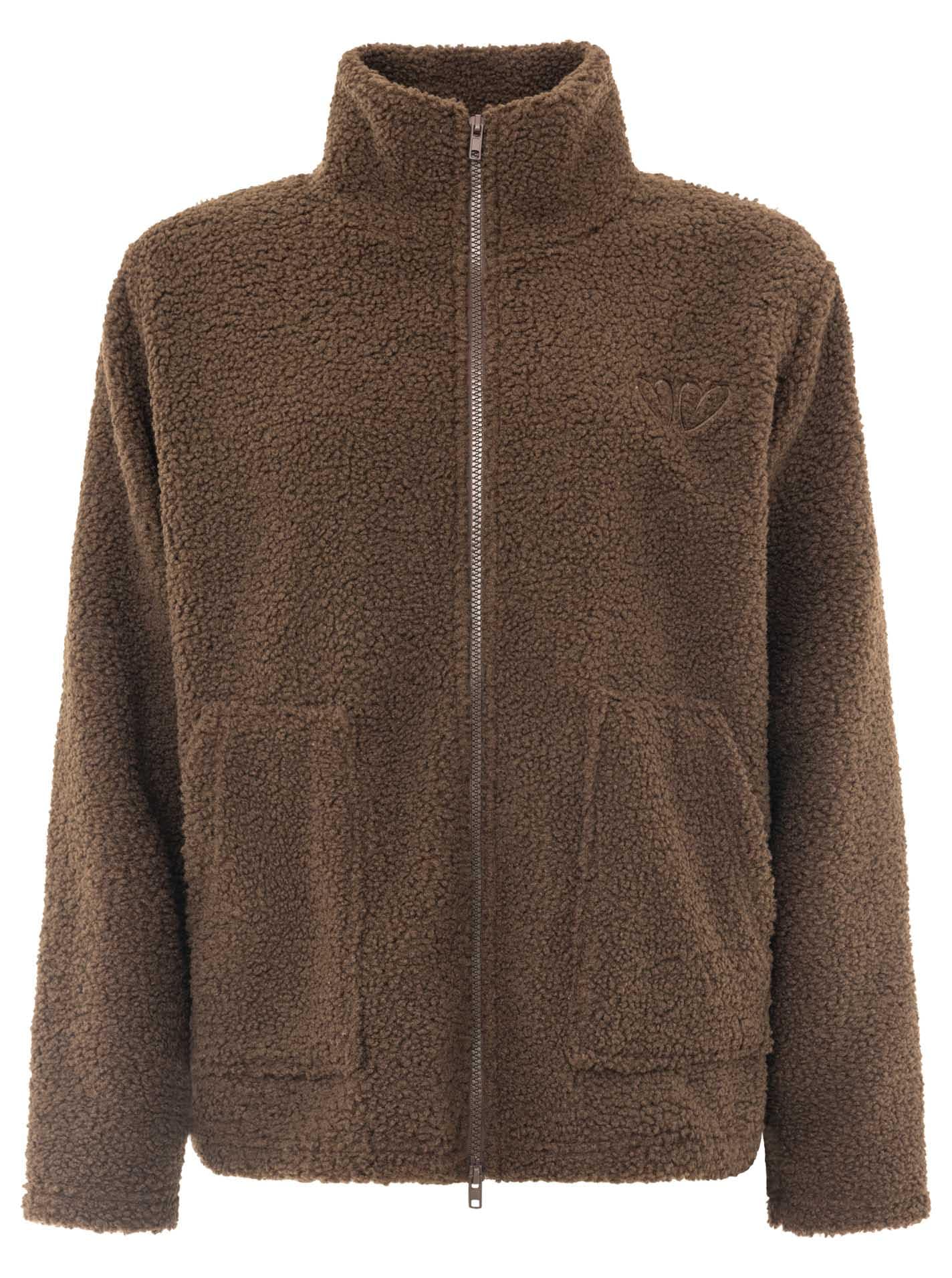 Zwillingsherz Sweatjacke »"Zip Jacke Stick"« Stehkragen, aufgesetzte Taschen, Herzen hinten und vorne