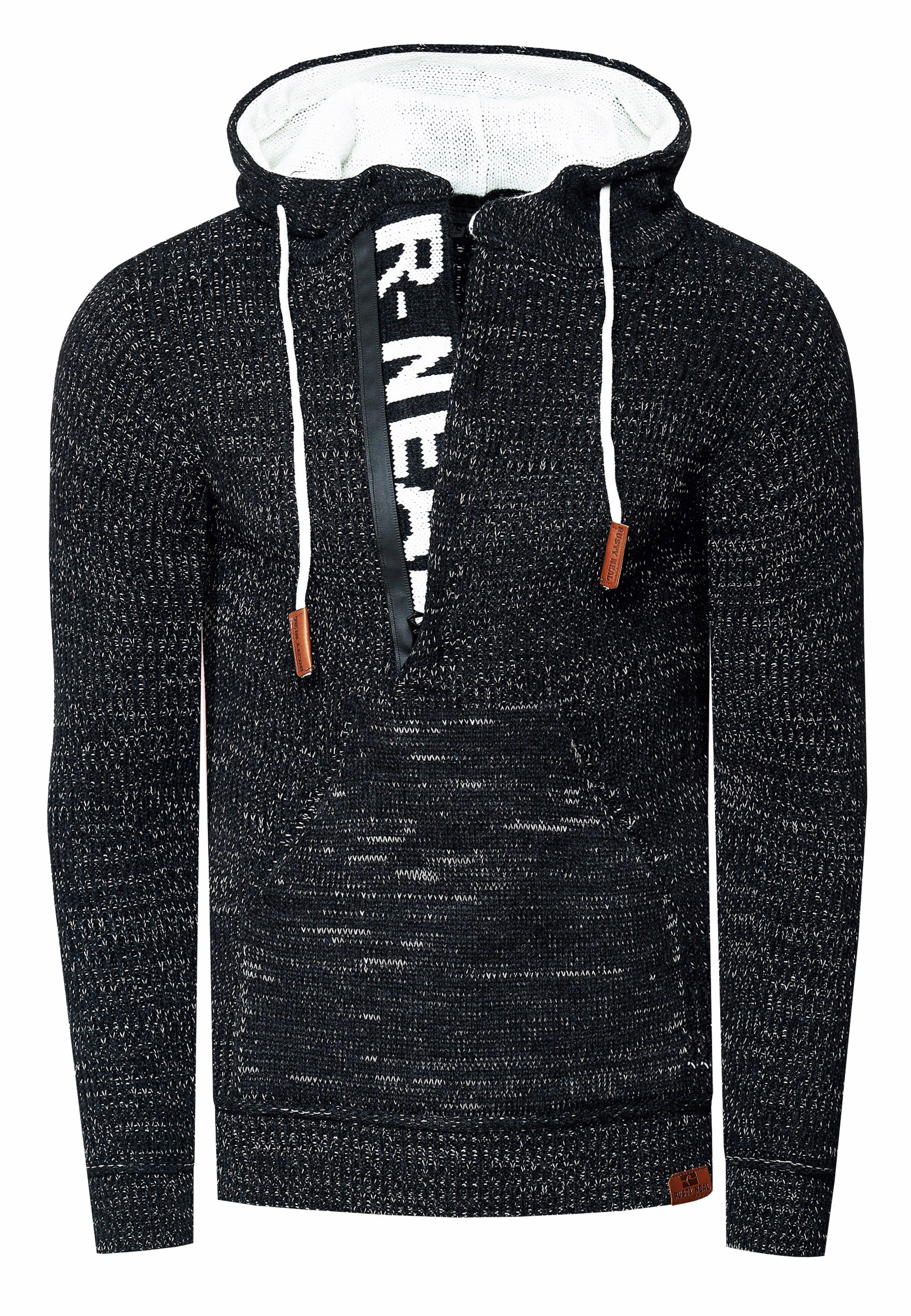 Rusty Neal Kapuzensweatshirt, mit stylischem Ausschnitt