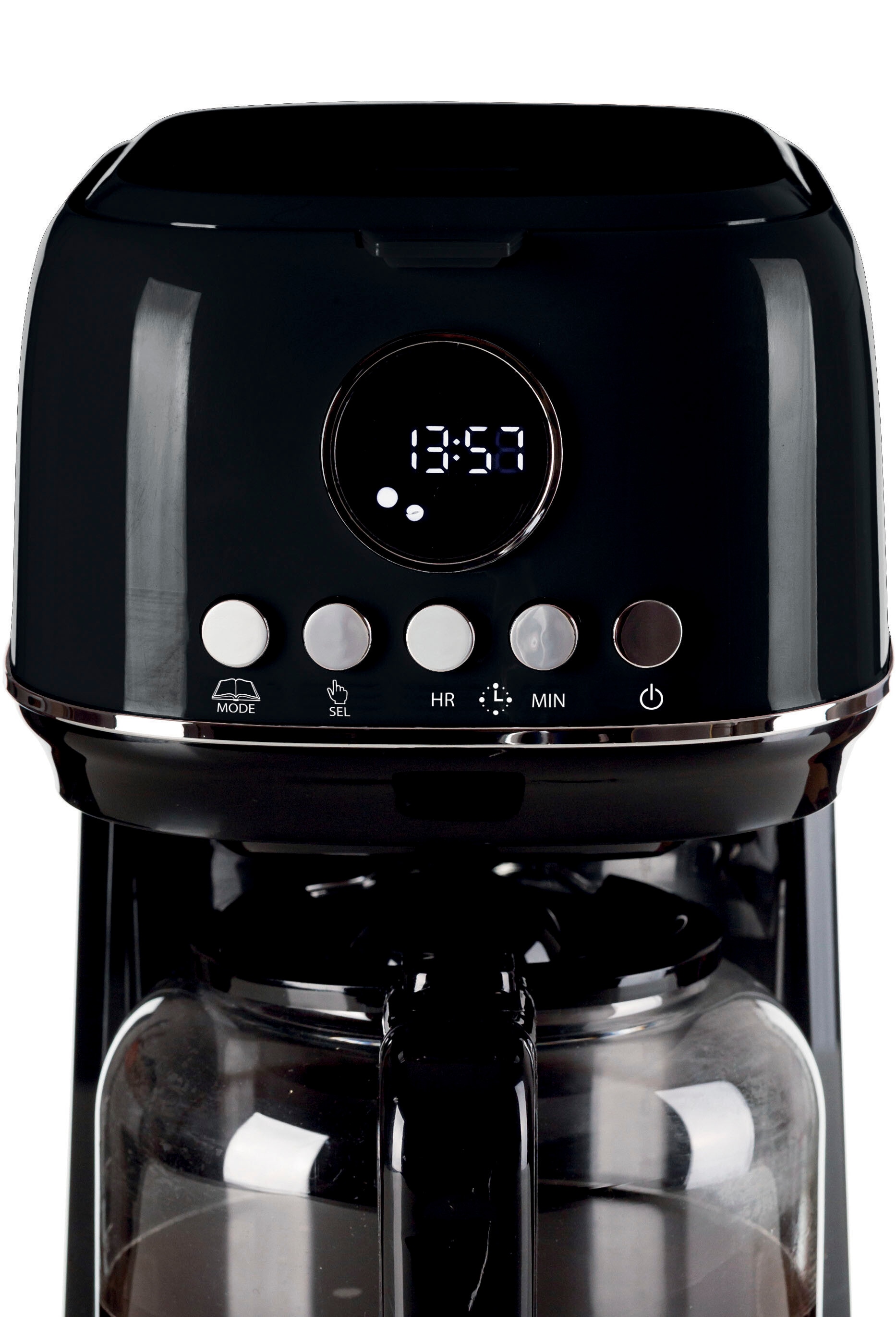 Ariete Filterkaffeemaschine »1396S Moderna schwarz, 1,5 L mit Timer und Warmhaltefunktion«, Permanentfilter