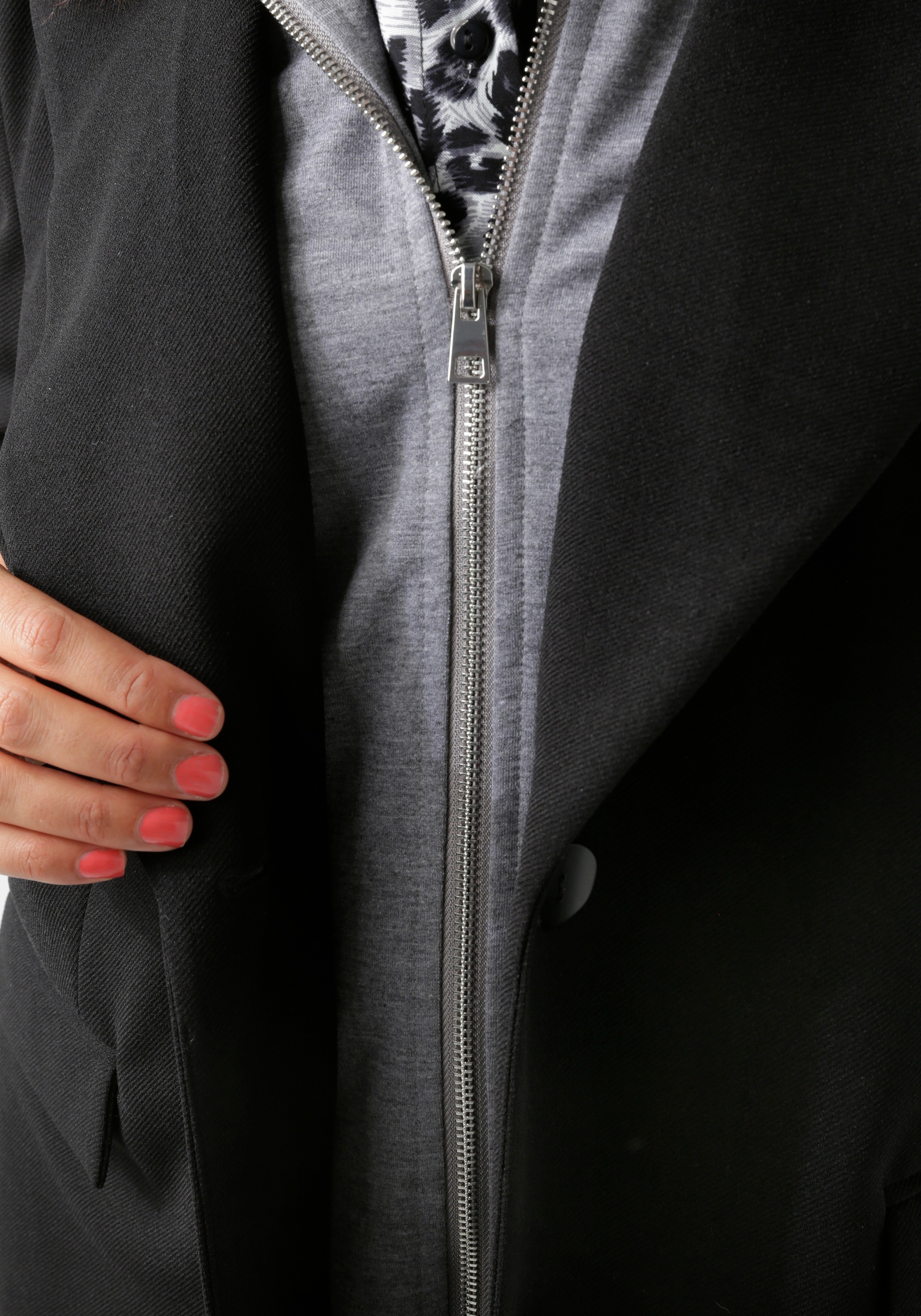 Aniston PLUS Longblazer, mit Hoodie-Effekt - NEUE KOLLEKTION