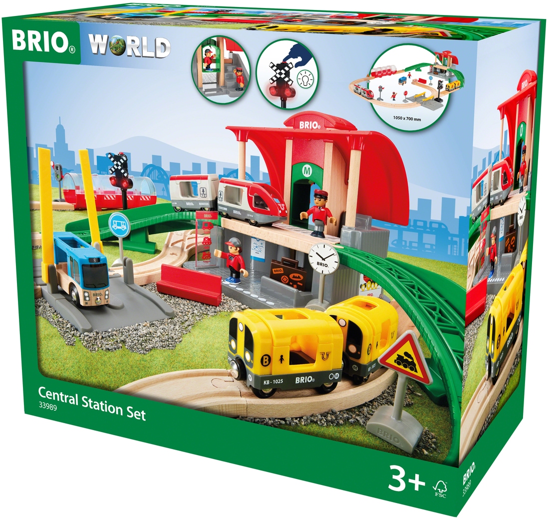 BRIO® Spielzeug-Eisenbahn »BRIO® WORLD, Großes City Bahnhof Set«, mit Soundeffekten; FSC® - schützt Wald - weltweit