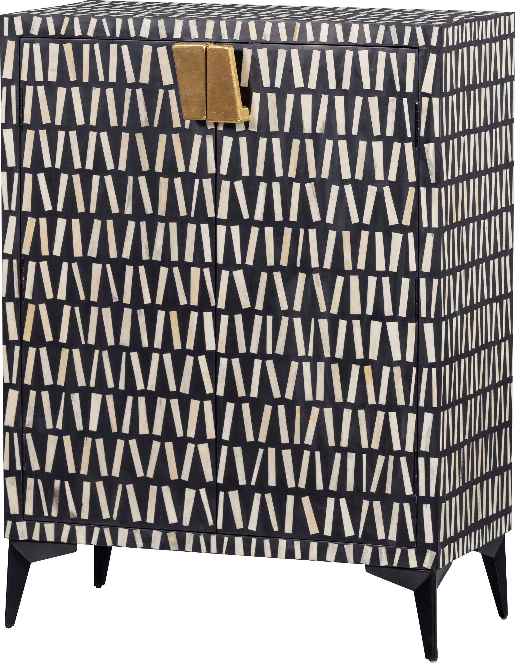 WOOOD Highboard »Menne Midi-Schrank mit Metallgriffen«, Kommode im stilvollem Design, H 108 cm x B 81 cm