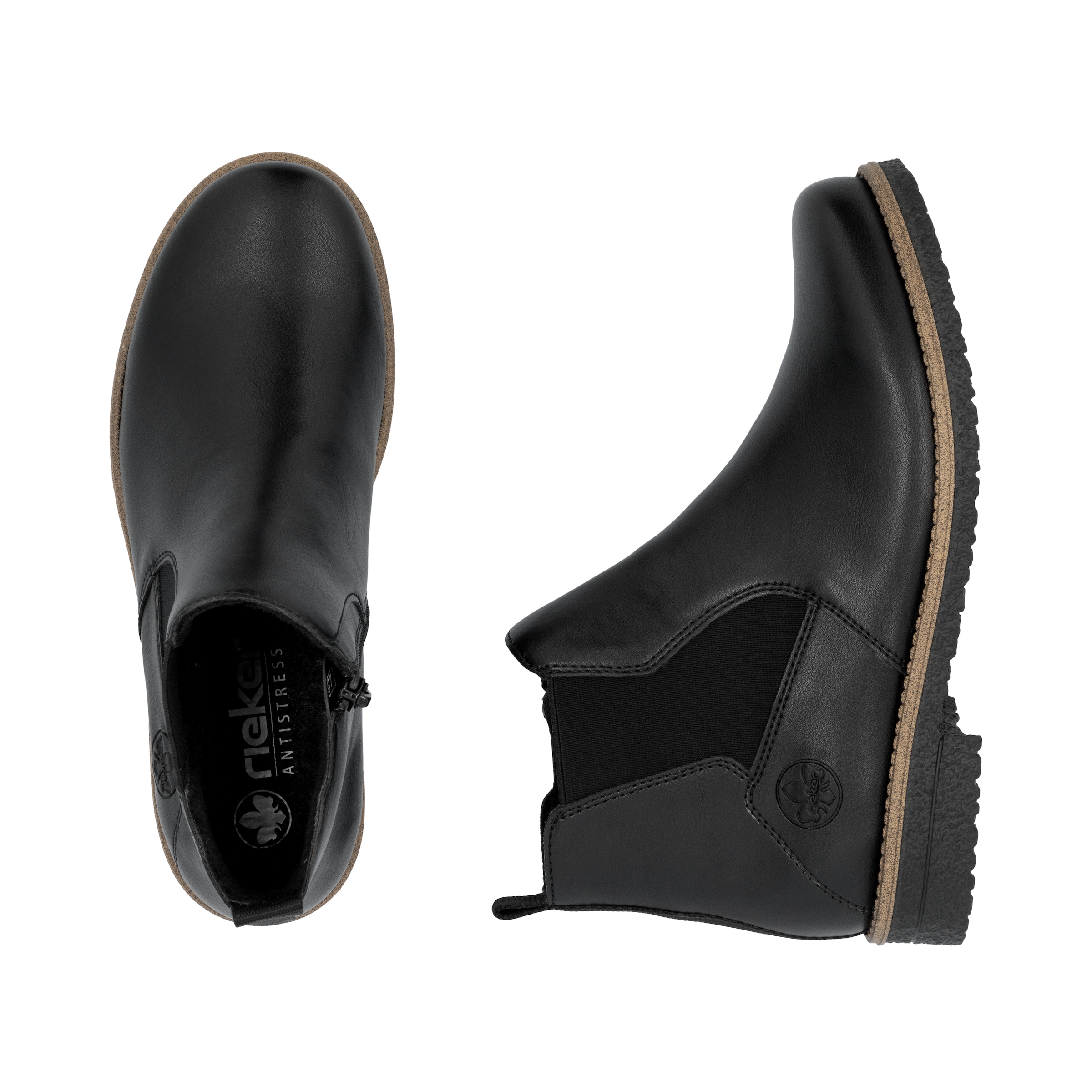 Rieker Chelseaboots, Stiefelette, Schlupfboots, Stretcheinsatz, mit Innenreißverschluss