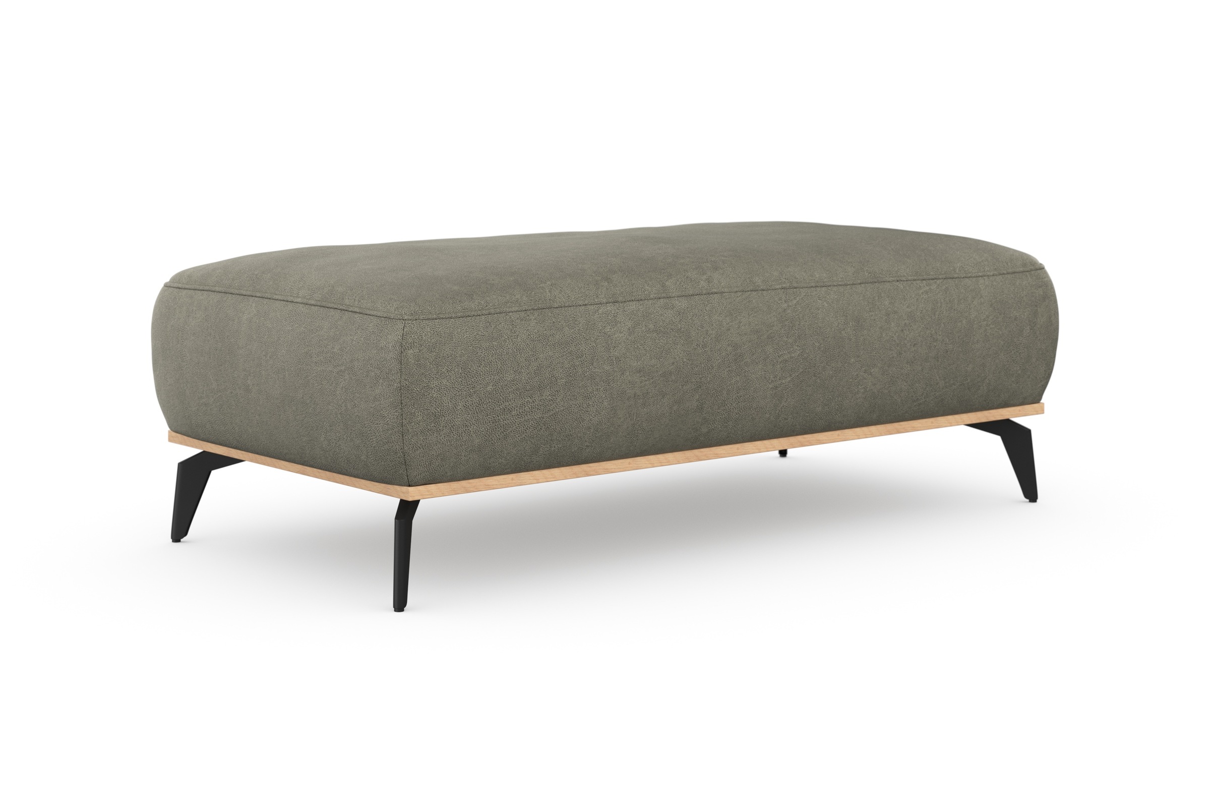 Home affaire Polsterhocker "Fjord" Mit einem Holzrahmen in Buche massiv eic günstig online kaufen