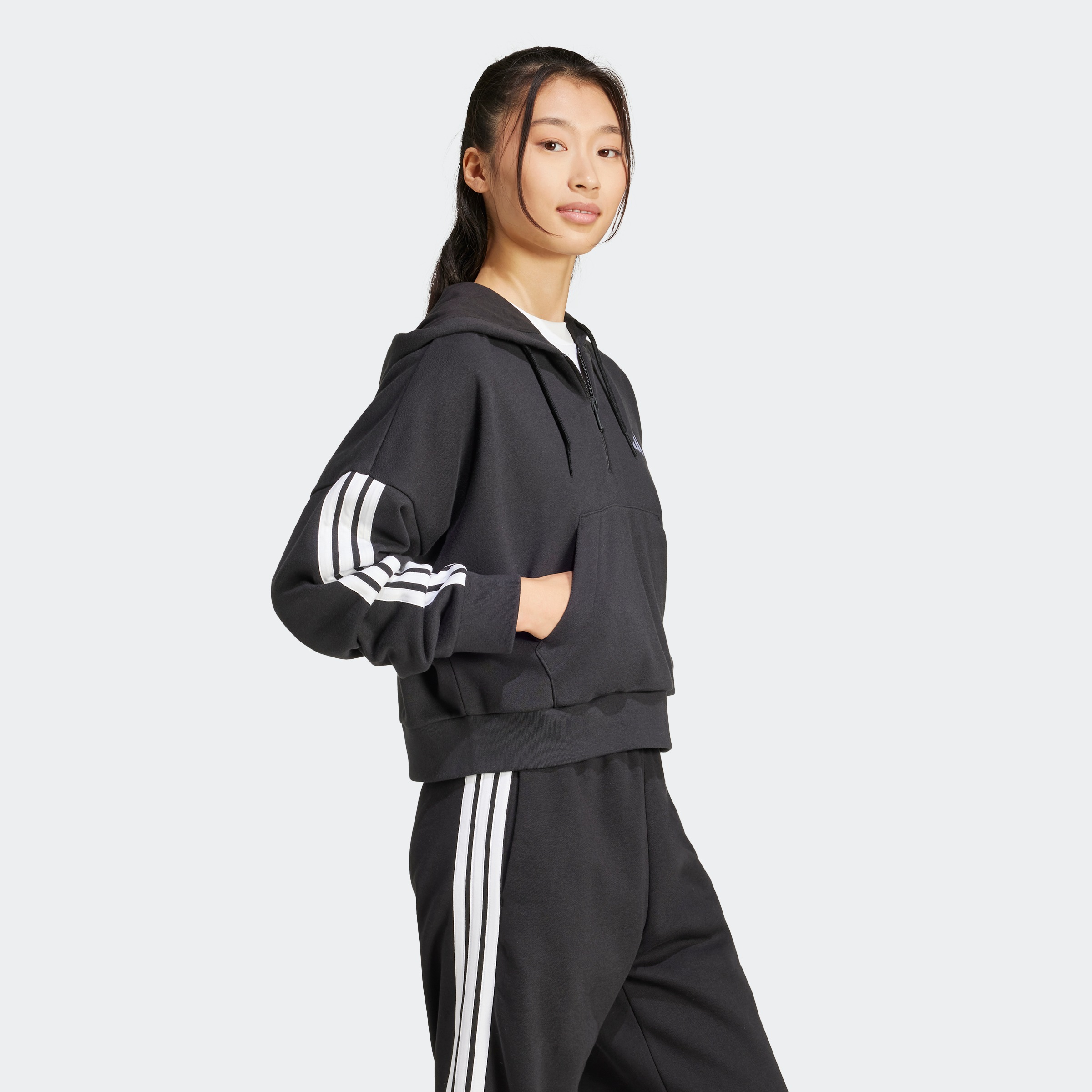 adidas Sportswear Kapuzensweatshirt "W 3S FT QZ HD" günstig online kaufen