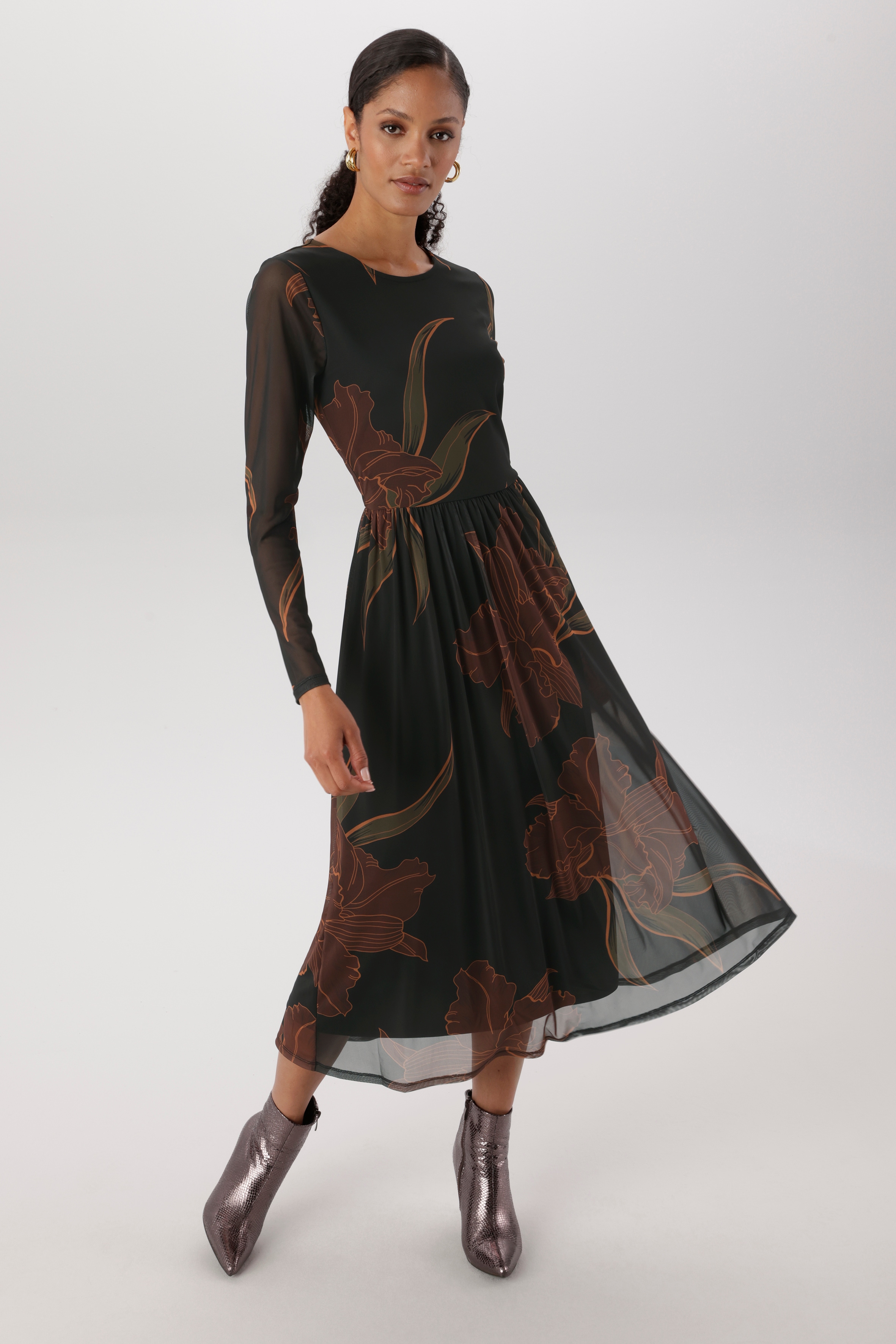 Aniston SELECTED Maxikleid in Mesh-Qualität und Gummizug in der Taille - NEUE KOLLEKTION