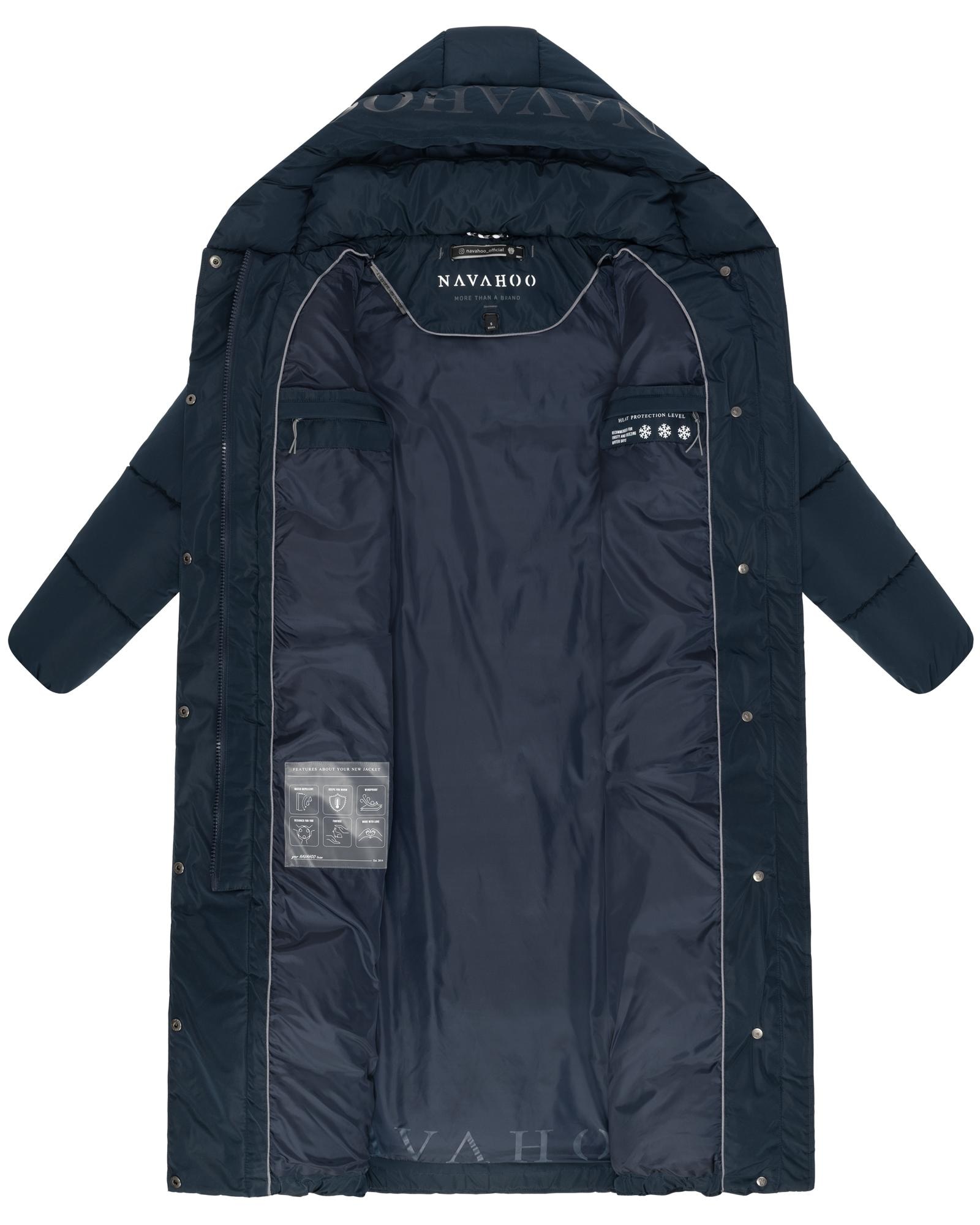 Navahoo Steppmantel »Eisblick 14«, Gesteppter Damen Mantel mit Taillengürtel