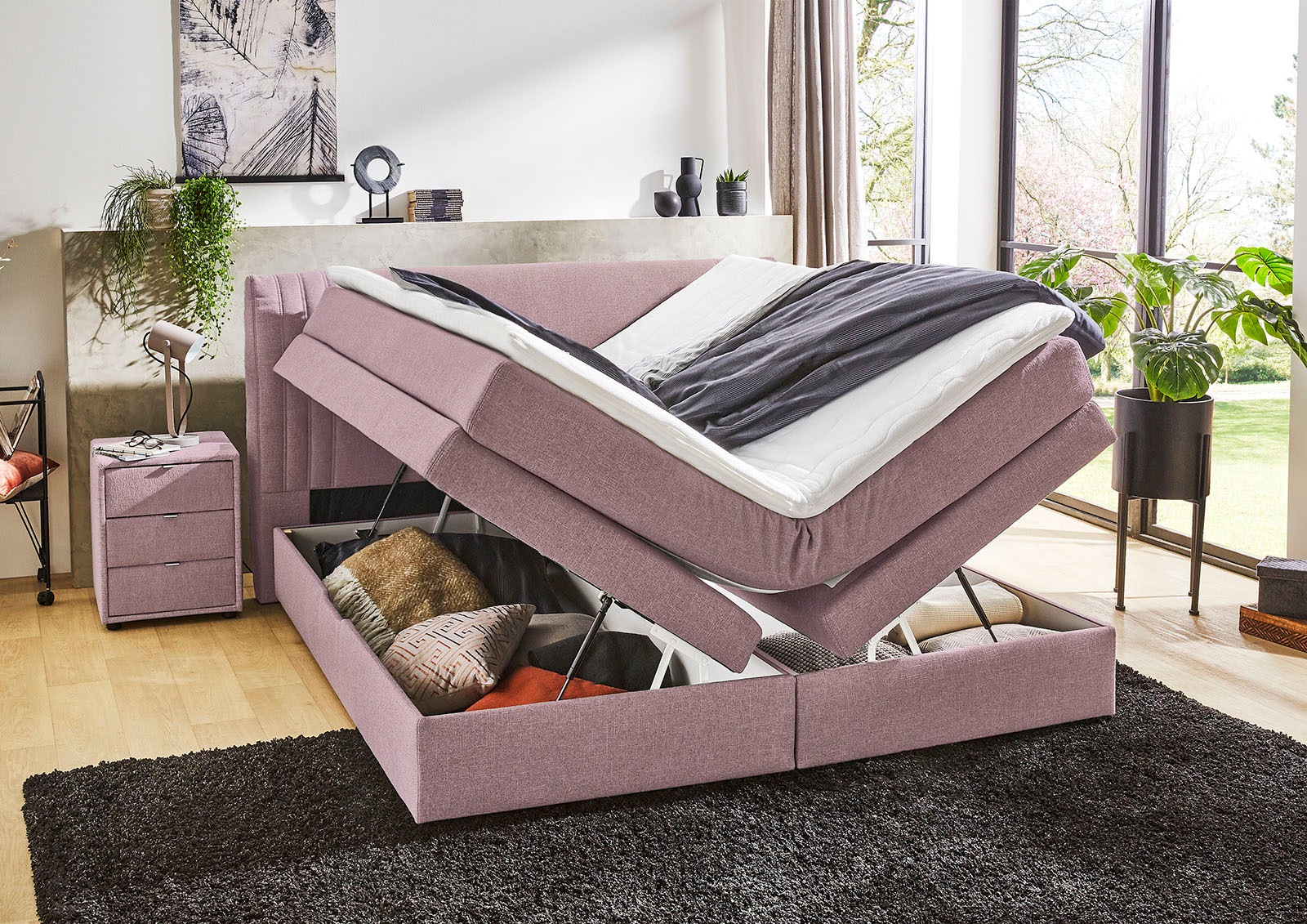 Jockenhöfer Gruppe Boxspringbett Amira, mit Bettkasten und Topper