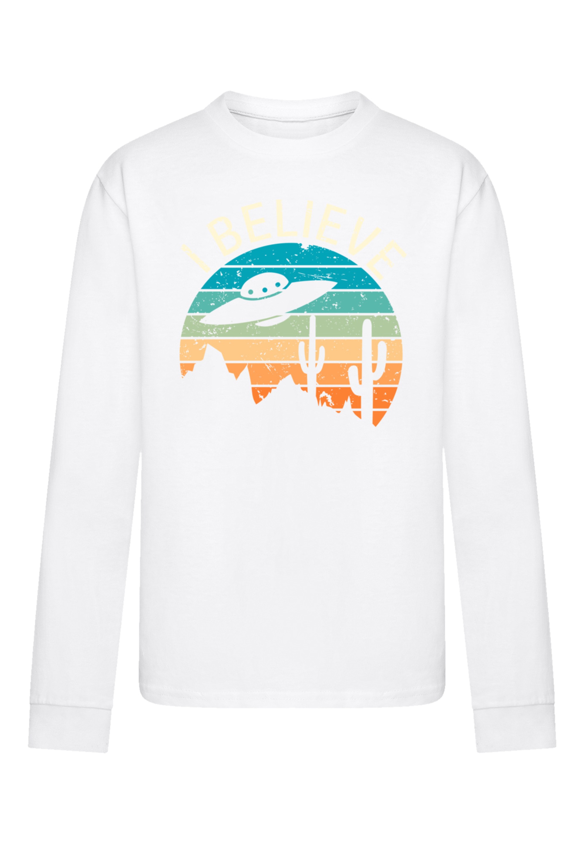 F4NT4STIC T-Shirt »I Believe UFO Alien Sonnenuntergang«, Premium Qualität