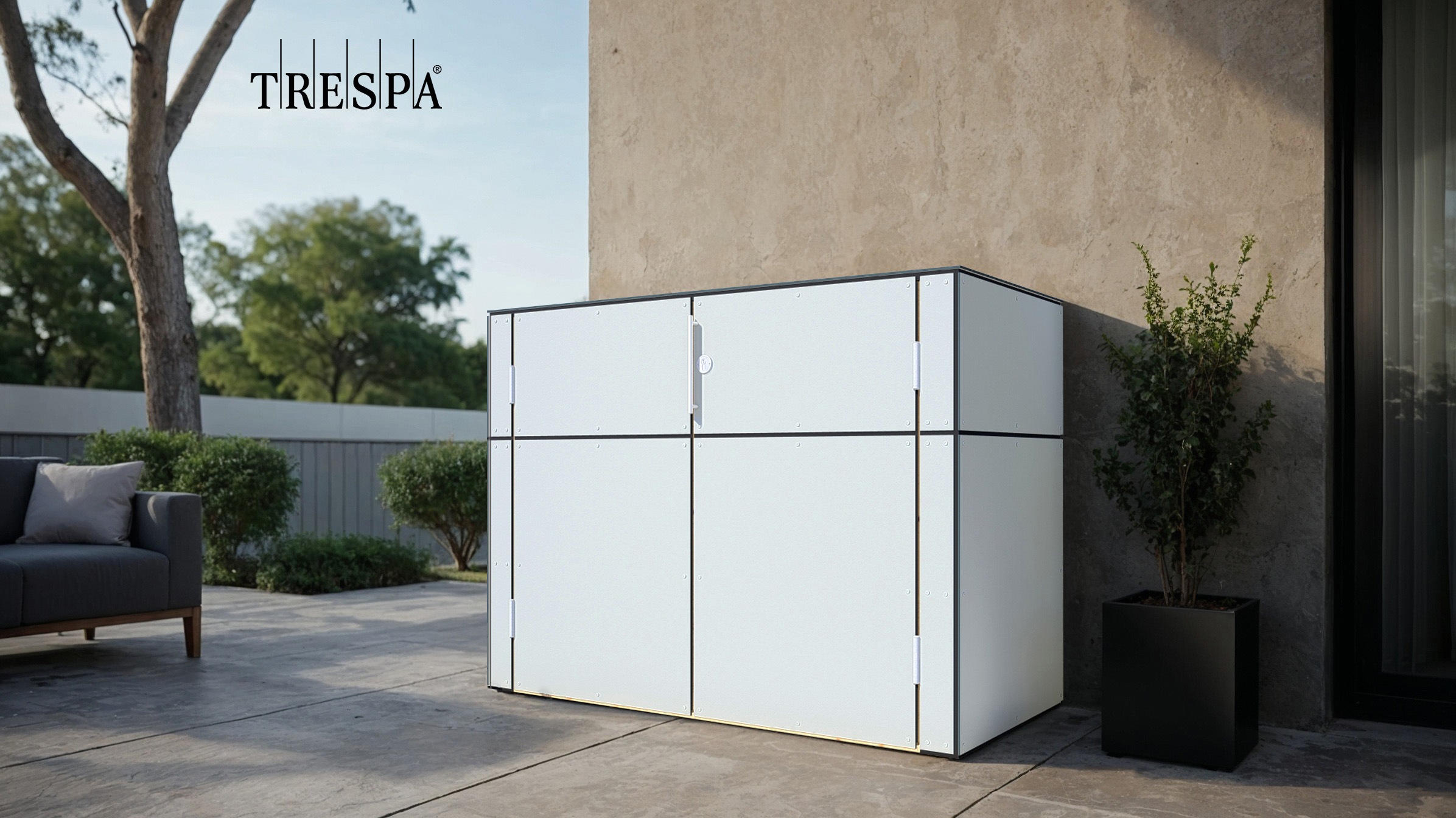 BERTILO Garten-Geräteschrank "HPL Terrace, in verschiedenen Farben", Fassad günstig online kaufen