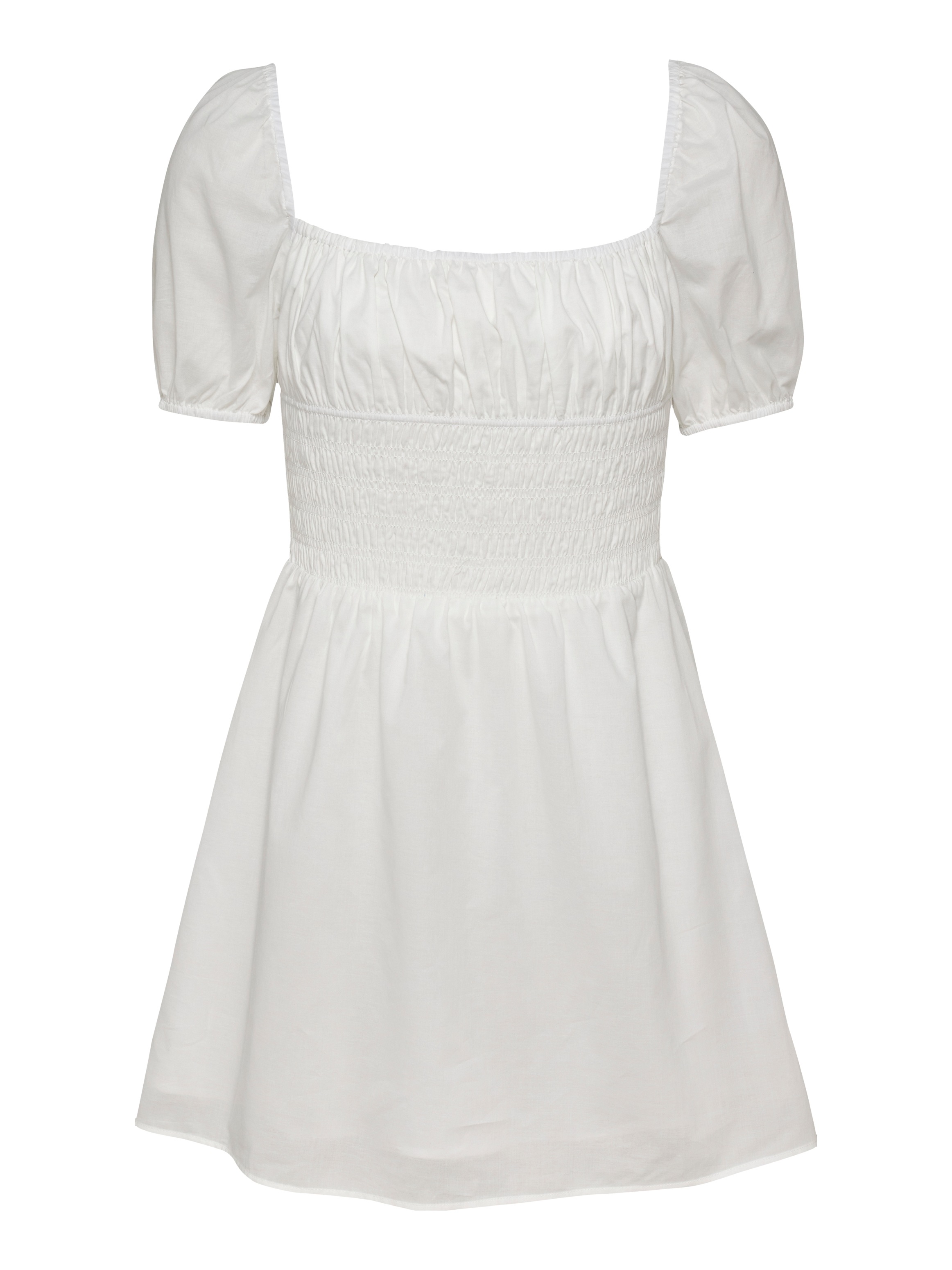 Tommy Jeans Babydollkleid »TJW COTTON VOILE MINI DRESS EXT«, in Mini-Länge, mit Raffungen