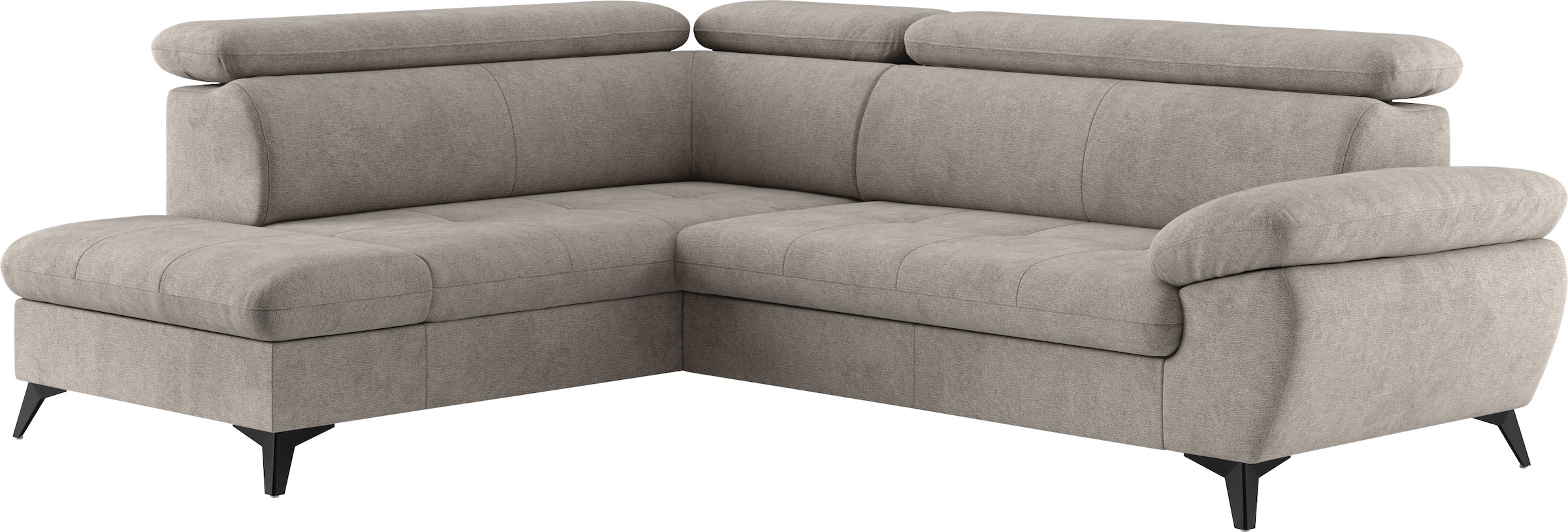 COTTA Ecksofa »Hudson L-Form«, mit Kopfteilverstellung, wahlweise mit Bettfunktion & Bettkasten