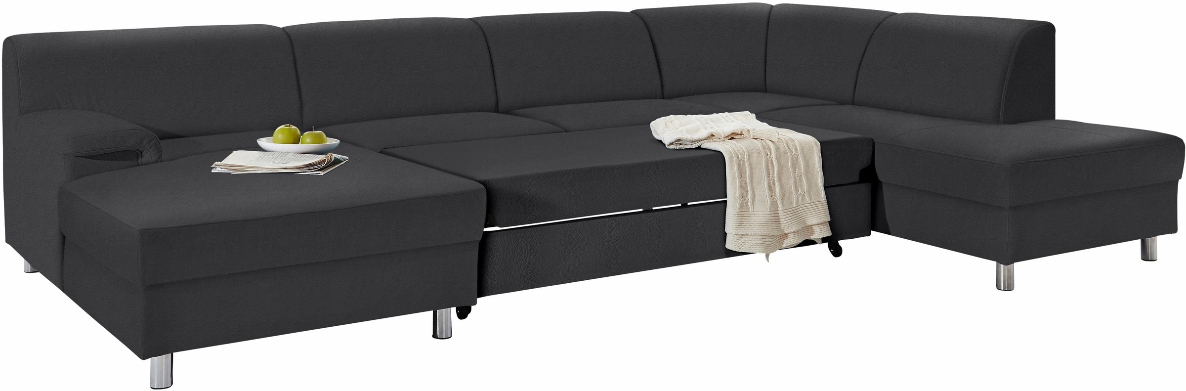 Home affaire Wohnlandschaft "Jamie, zeitloses Design, fester Sitzkomfort, v günstig online kaufen