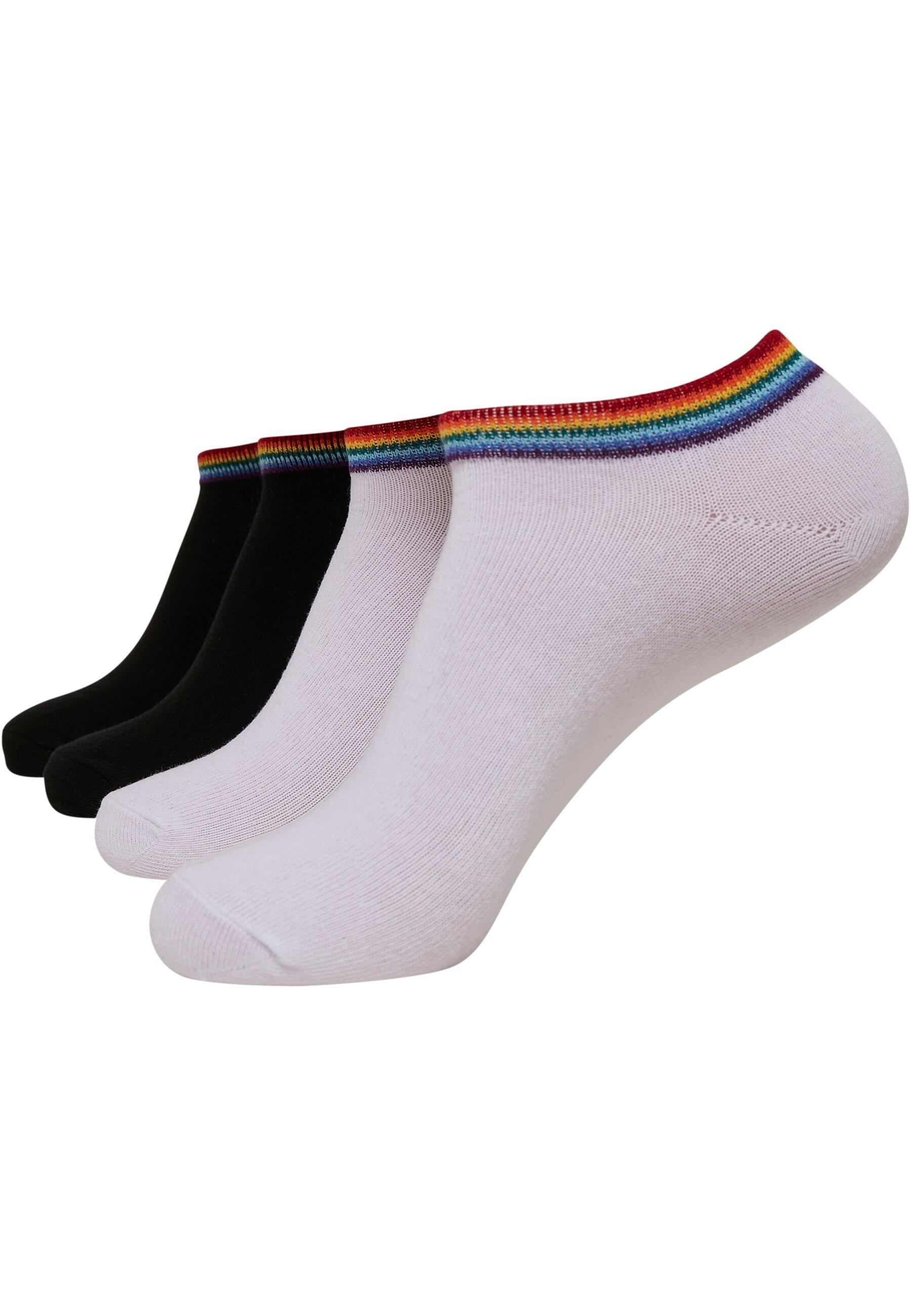 URBAN CLASSICS Basicsocken "Urban Classics Unisex Rainbow Socks No Show 4-Pack", (1 Paar)