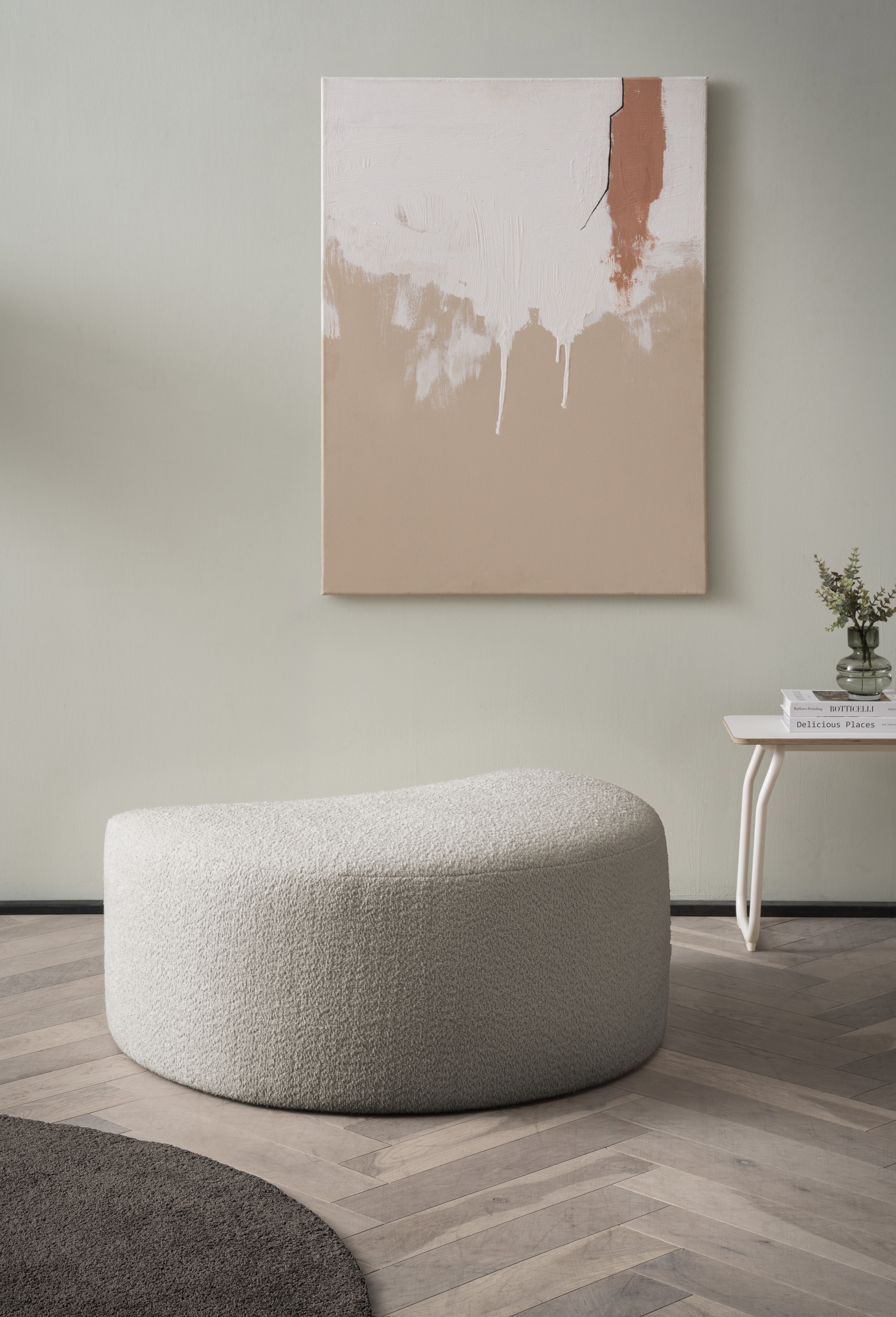 LeGer Home by Lena Gercke Hocker "ISALIE Bouclé, passend zur Serie ISALIE" gepolstert, kombinierbar mit XXL-Sessel ISALIE