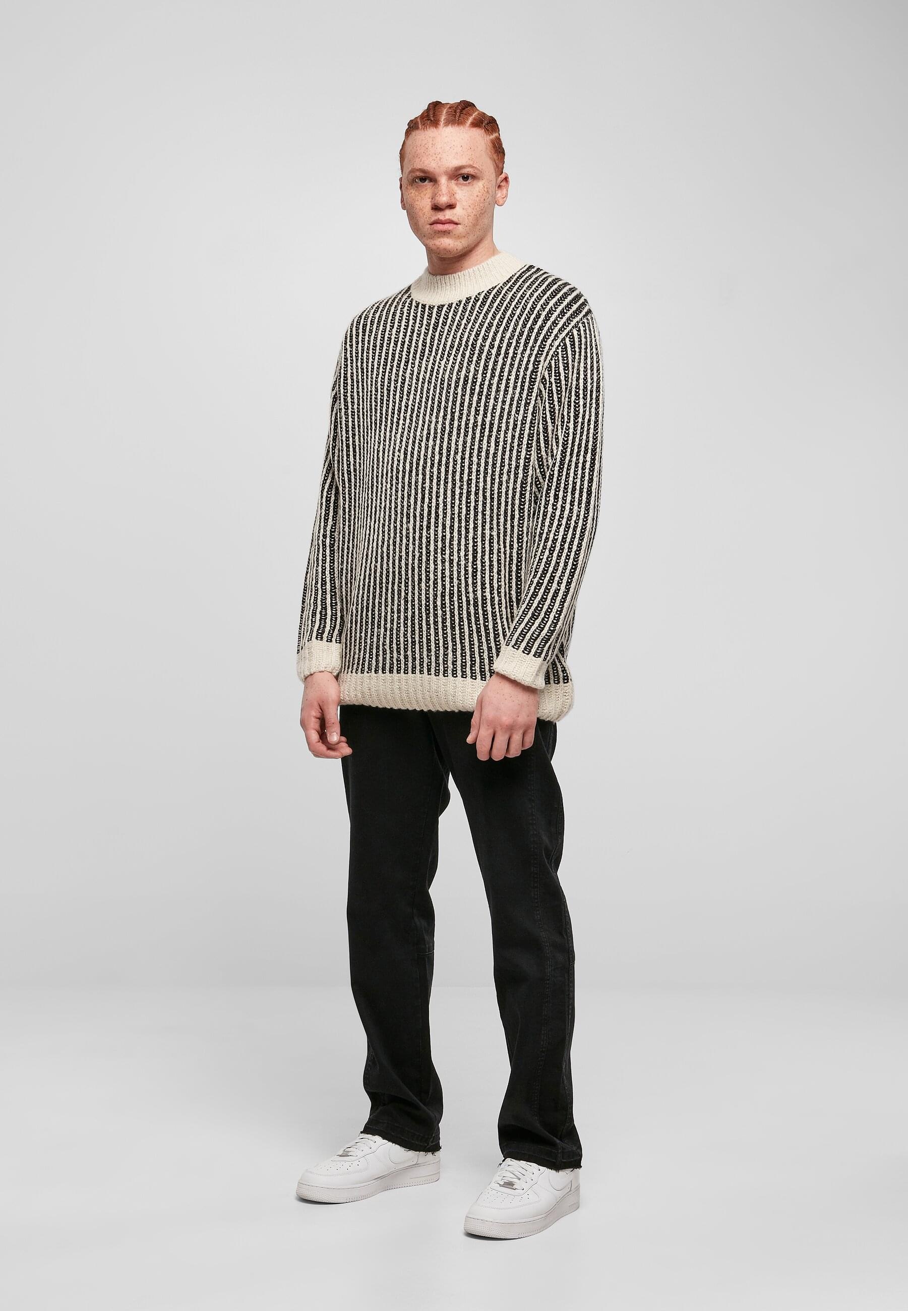 URBAN CLASSICS Rundhalspullover »Urban Classics Herren Oversized Two Tone Sweater«