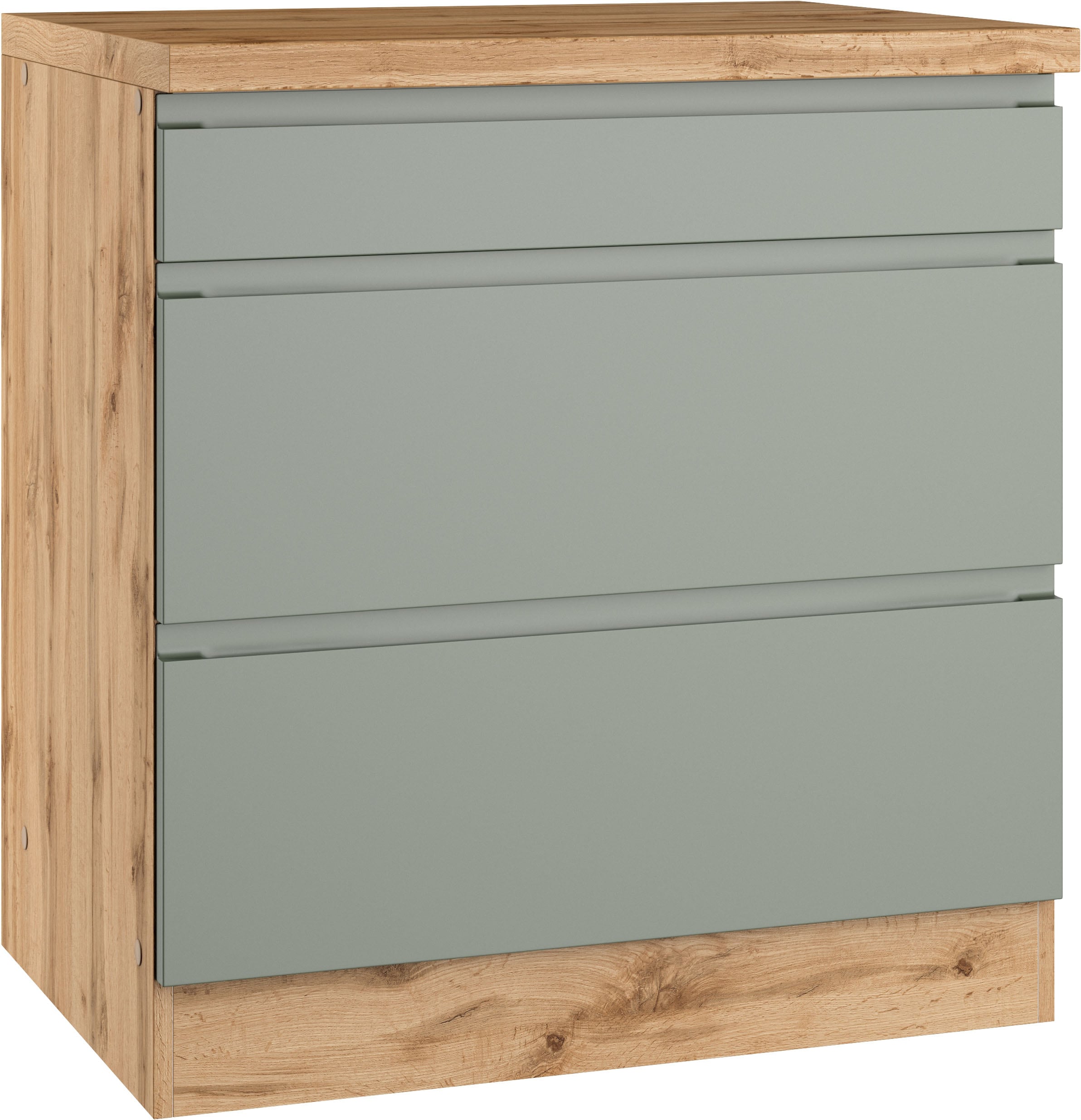 KOCHSTATION "KS-Virginia,neu in verbesserter Ausführung" Stauraum, Softclose, Breite 80 cm, Höhe 86 cm, Softclose-Auszüge