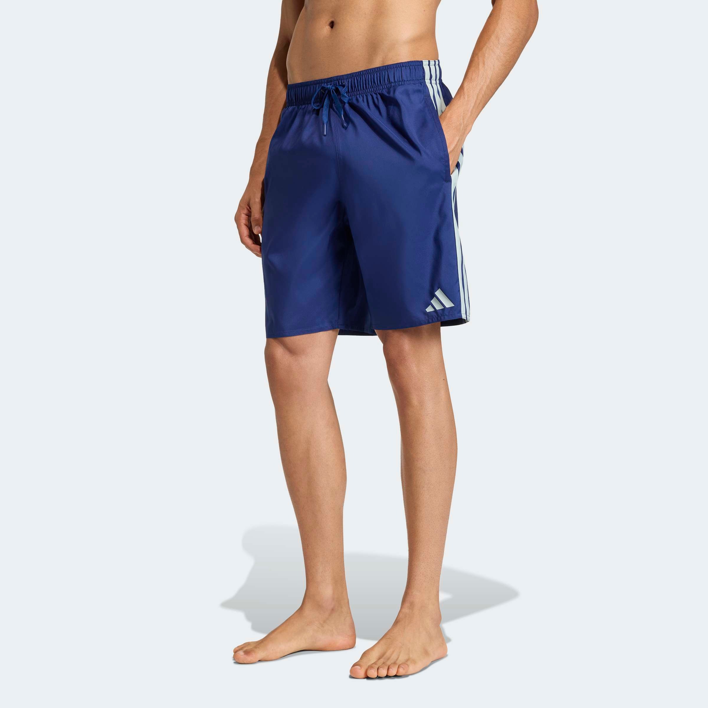 Herren Badeshorts "3S BLD SH 8IN"dunkelblau, wonder sage, Gr. XL, ADIDAS PERFORMANCE, Obermaterial: 100% Polyester, Badehosen