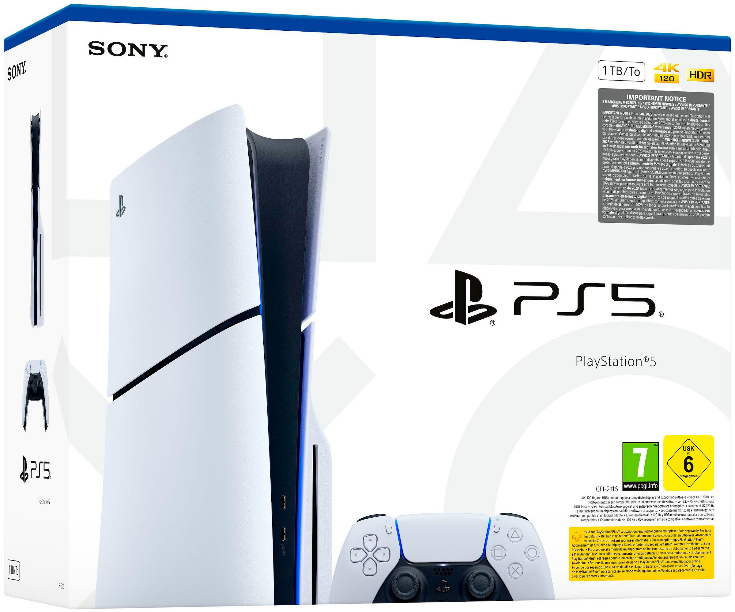 PlayStation 5 Spielekonsole »PS5 Disk Edition (Slim) inkl. Resonance: A Plague Tale Legacy« 1.000 GB 1 TB