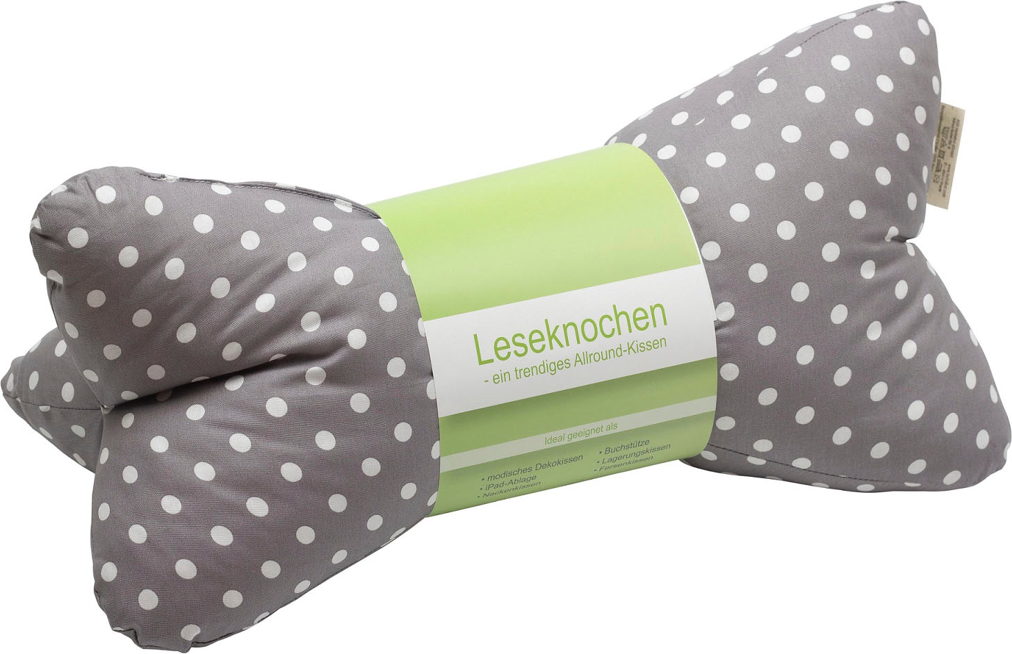 herbalind Nackenkissen "Leseknochen grau" gemustertes Nackenkissen, Kopfkis günstig online kaufen